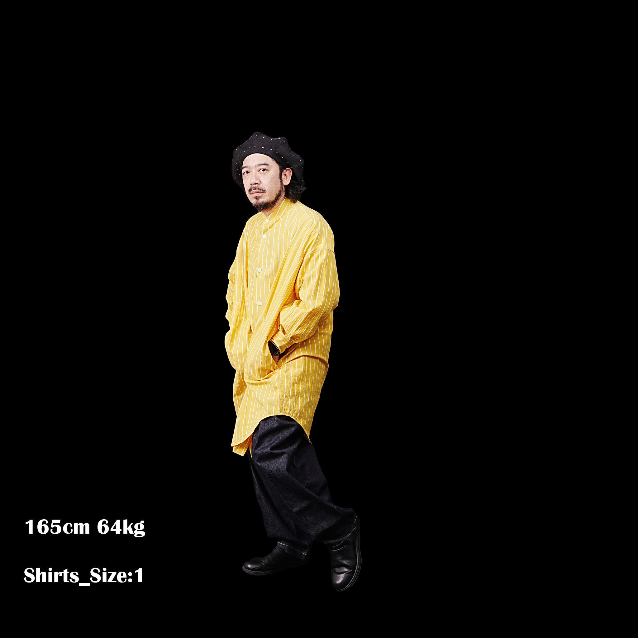 Big Shirts Stripe –  Yellow | PHABLIC × KAZUI