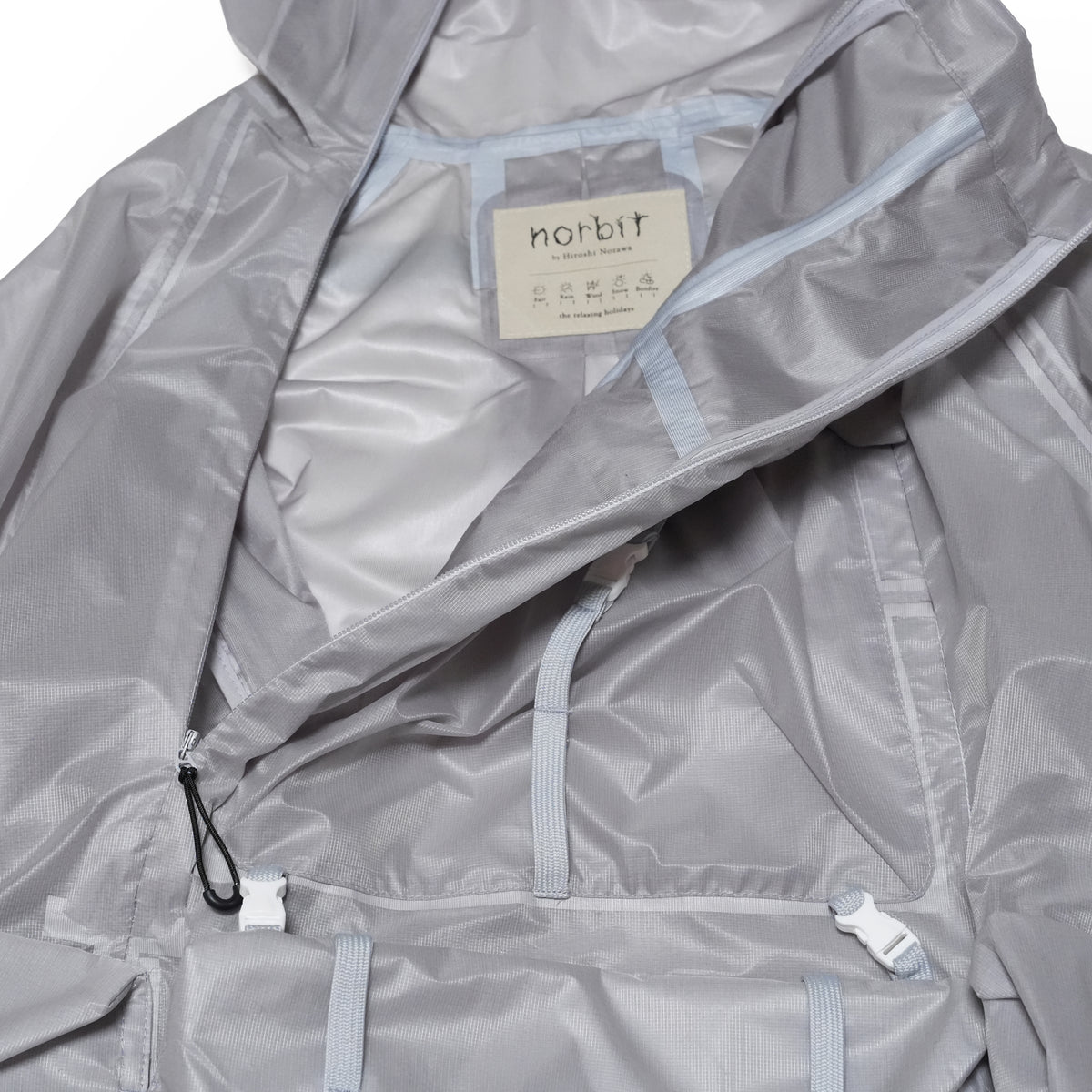 BACK PACK HOLDER HOODIE JACKET – White | NORBIT