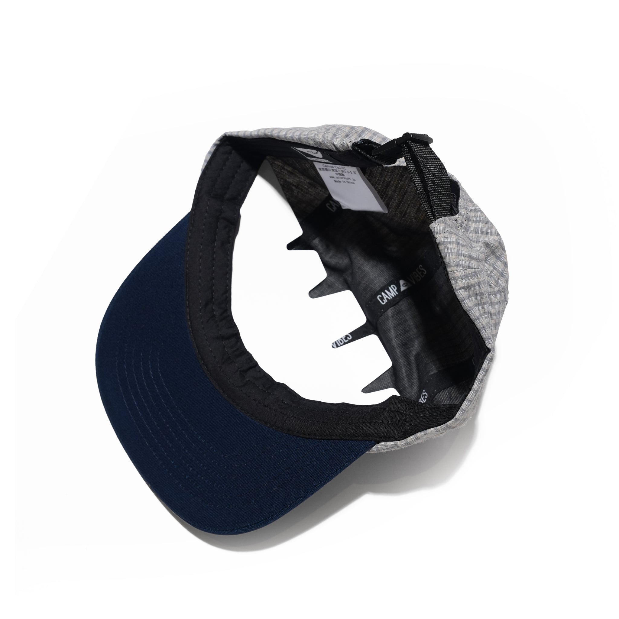 PL CHECK 5P CAP Gray-Black / Beige-Navy | POLER