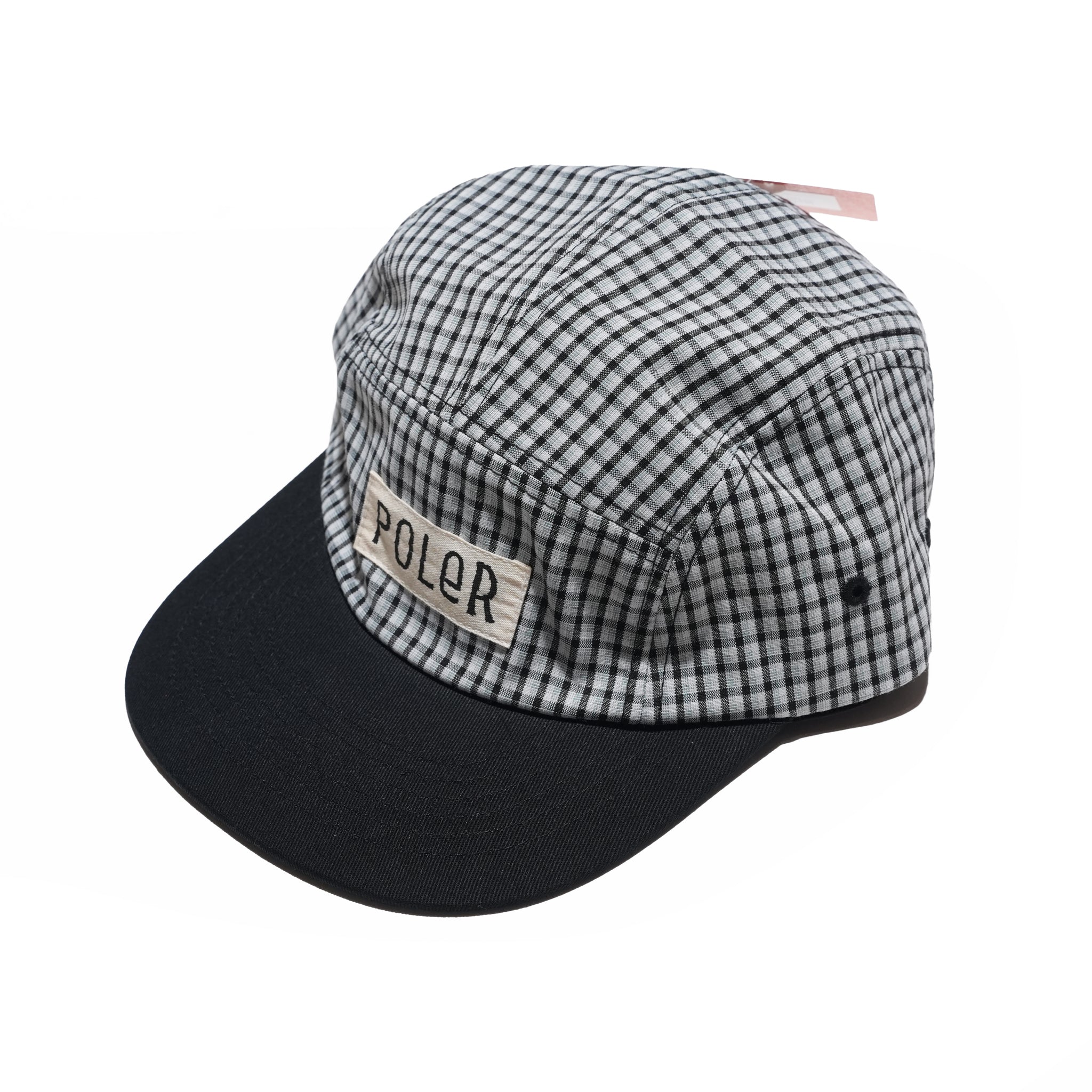 PL CHECK 5P CAP GRAY-BLACK / Beige-Navy | POLER