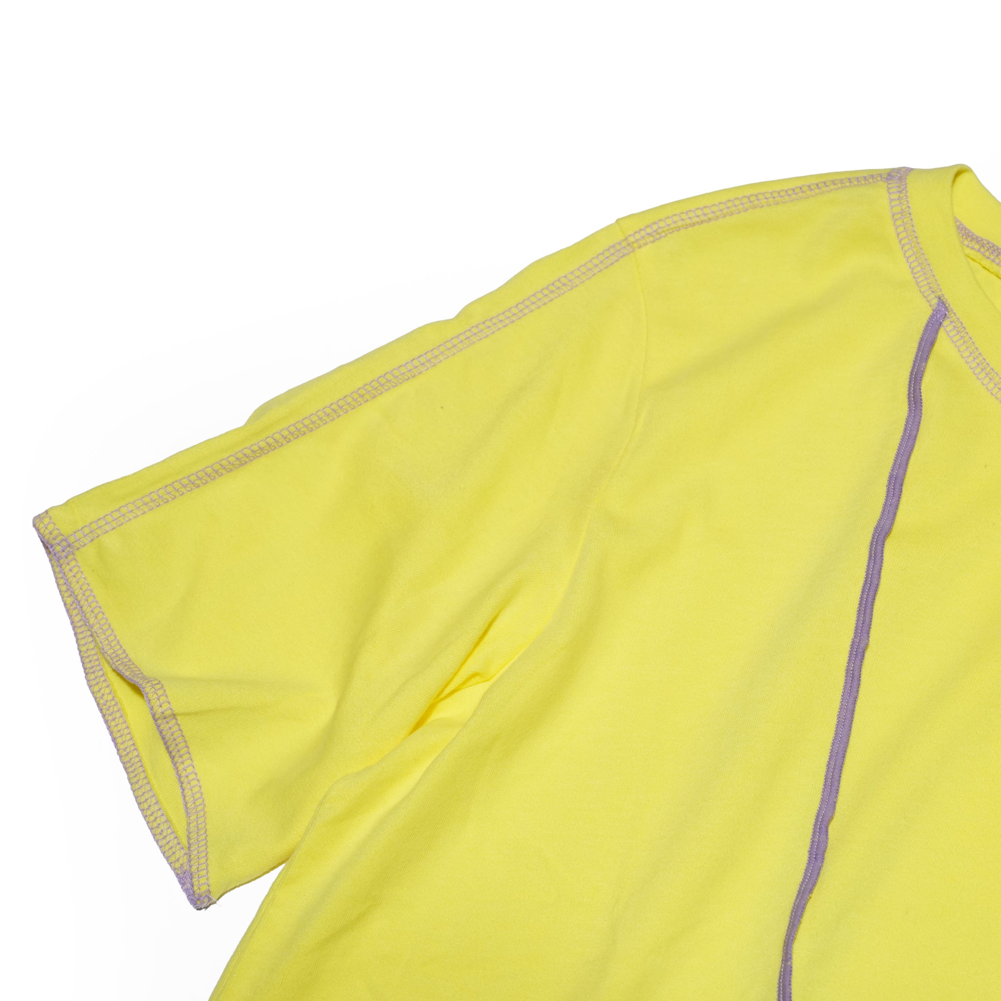 CONTRAST STITCH T-SHIRT – Yellow / Khaki / Blue | HCAE