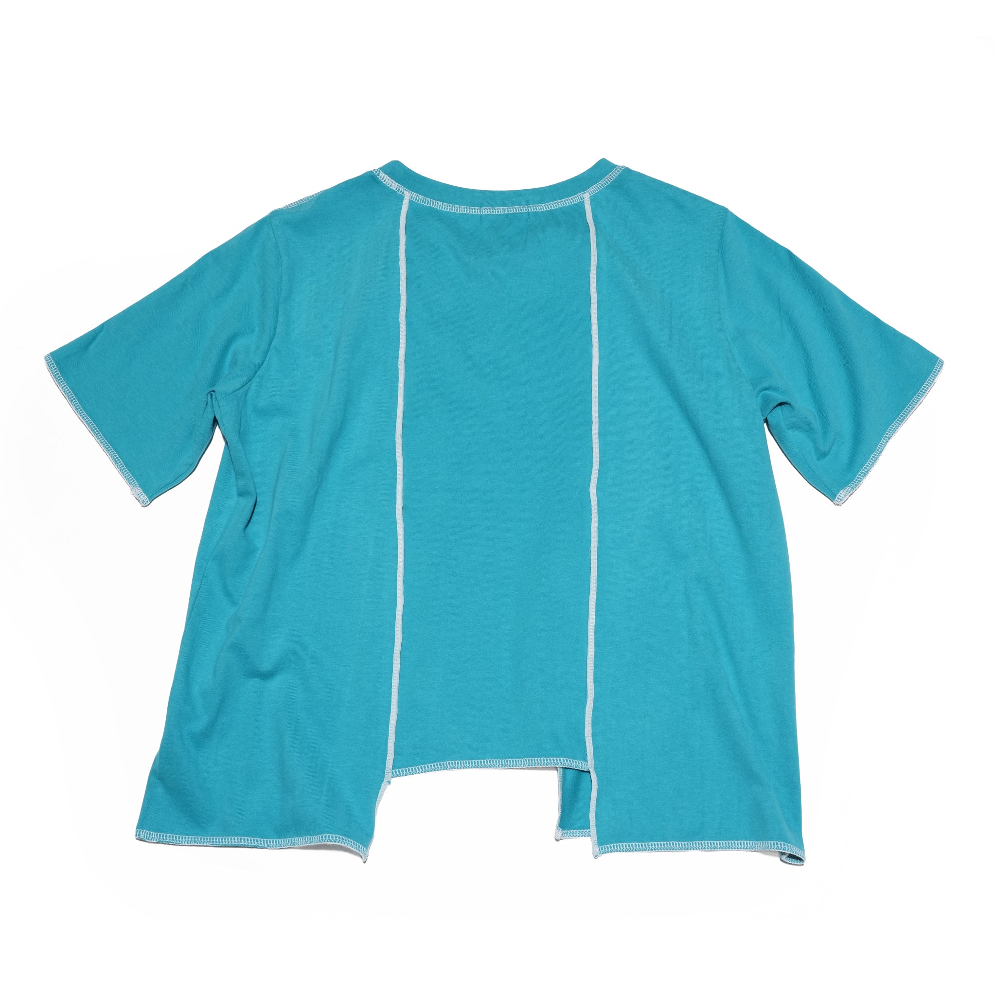 CONTRAST STITCH T-SHIRT – Yellow / Khaki / Blue | HCAE
