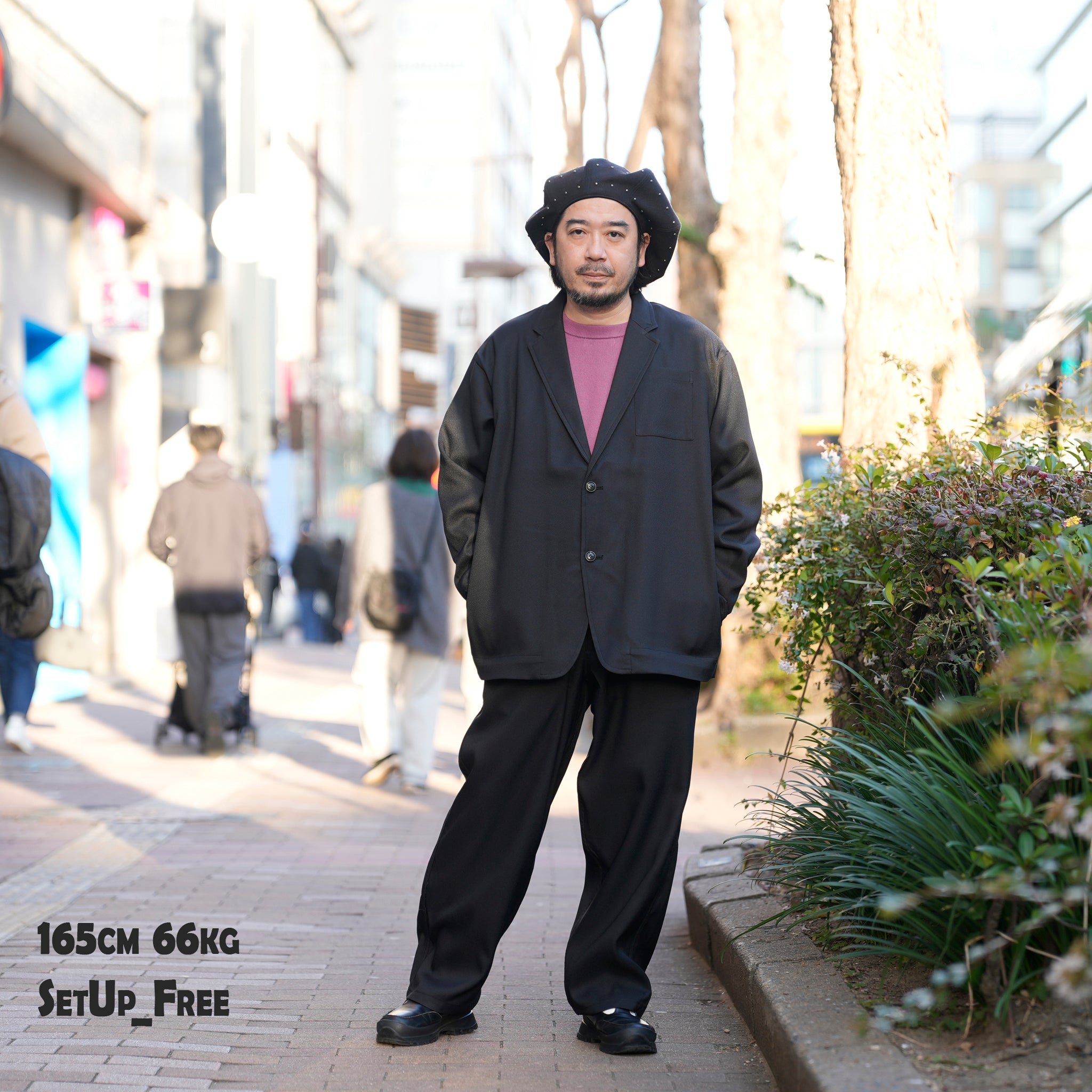 RELAX FIT №129 [ STA-PREST GOOD JACKET & SLACKS] Col_Black【RELAX FIT_リラックスフィット】