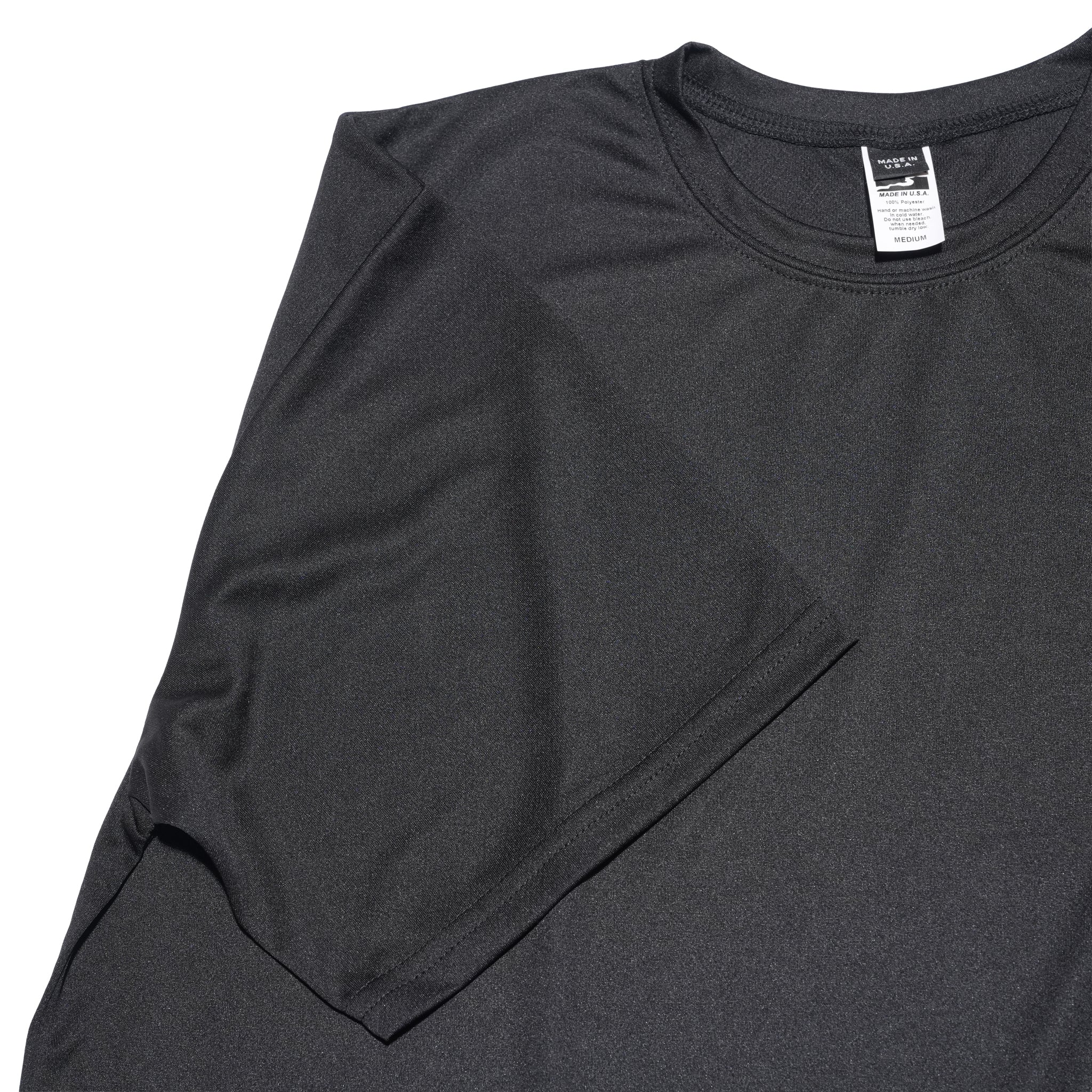 HIGH MOCK DRY TEE – Black | D-SPORT WEAR | SMOKE T ONE 【ネコポス選択可能】