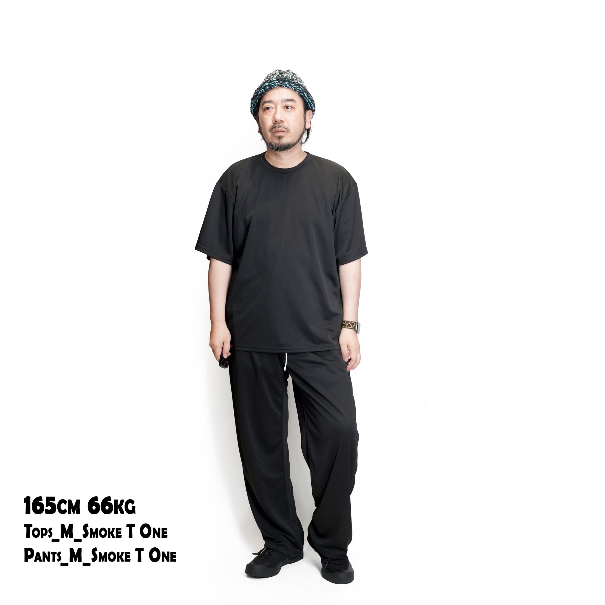 HIGH MOCK DRY TEE – Black | D-SPORT WEAR | SMOKE T ONE 【ネコポス選択可能】