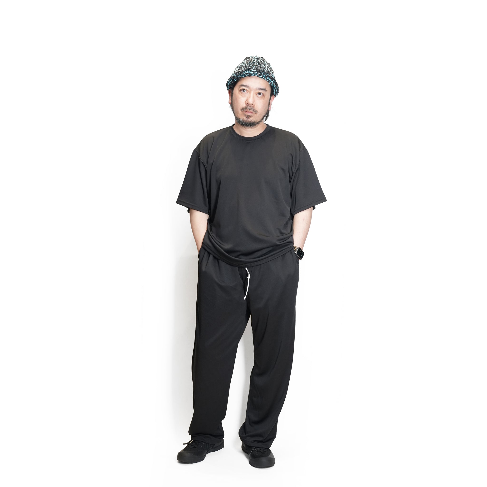 HIGH MOCK DRY TEE – Black | D-SPORT WEAR | SMOKE T ONE 【ネコポス選択可能】
