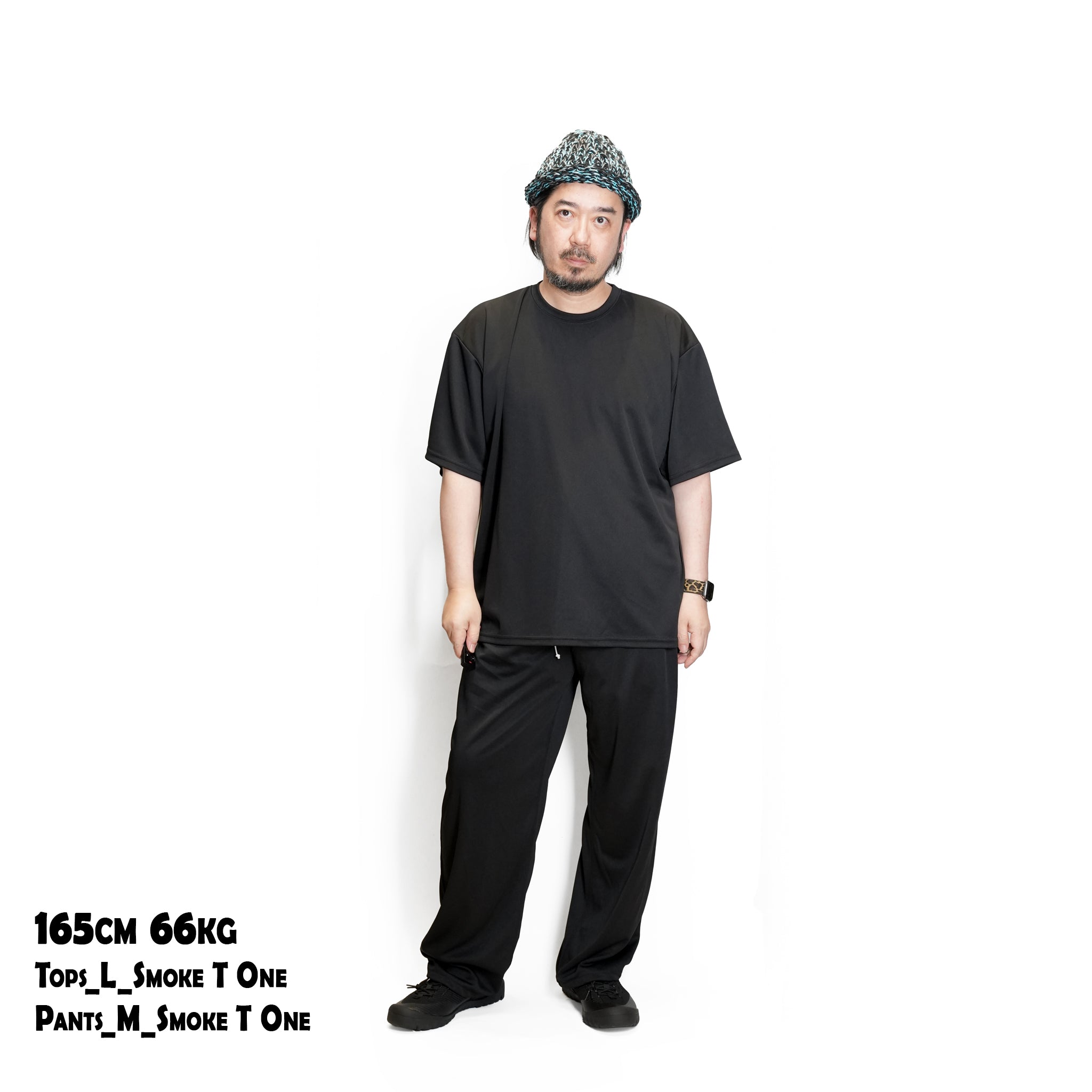 HIGH MOCK DRY TEE – Black | D-SPORT WEAR | SMOKE T ONE 【ネコポス選択可能】