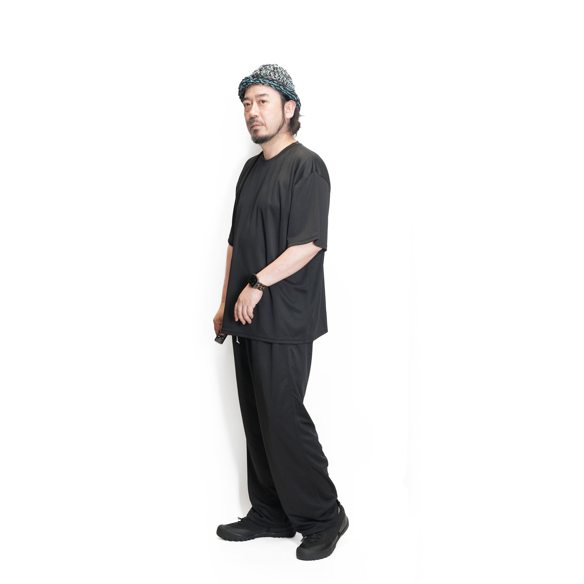HIGH MOCK DRY TEE – Black | D-SPORT WEAR | SMOKE T ONE 【ネコポス選択可能】