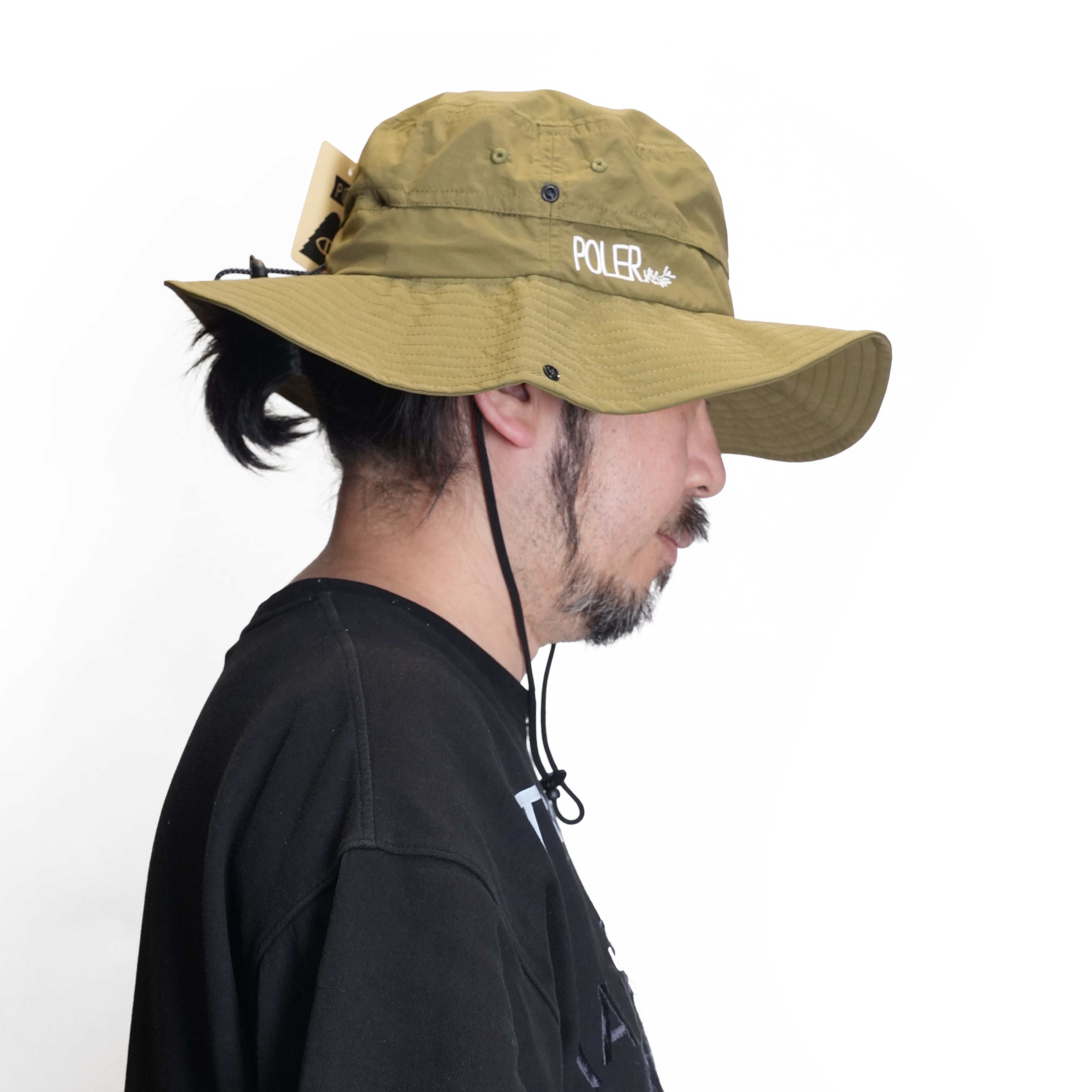 PL WIDE BRIM DRAW CORD SAFARI HAT OLIVE | POLER