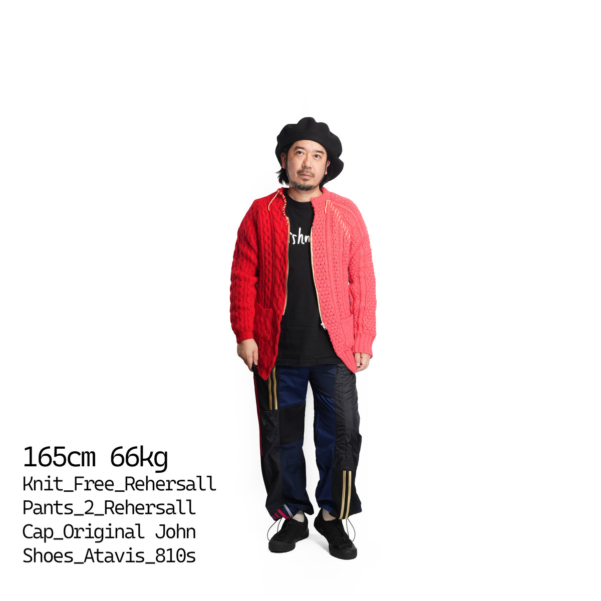 ハーフニットジップC/D_13 | Size-Free | REHERSALL