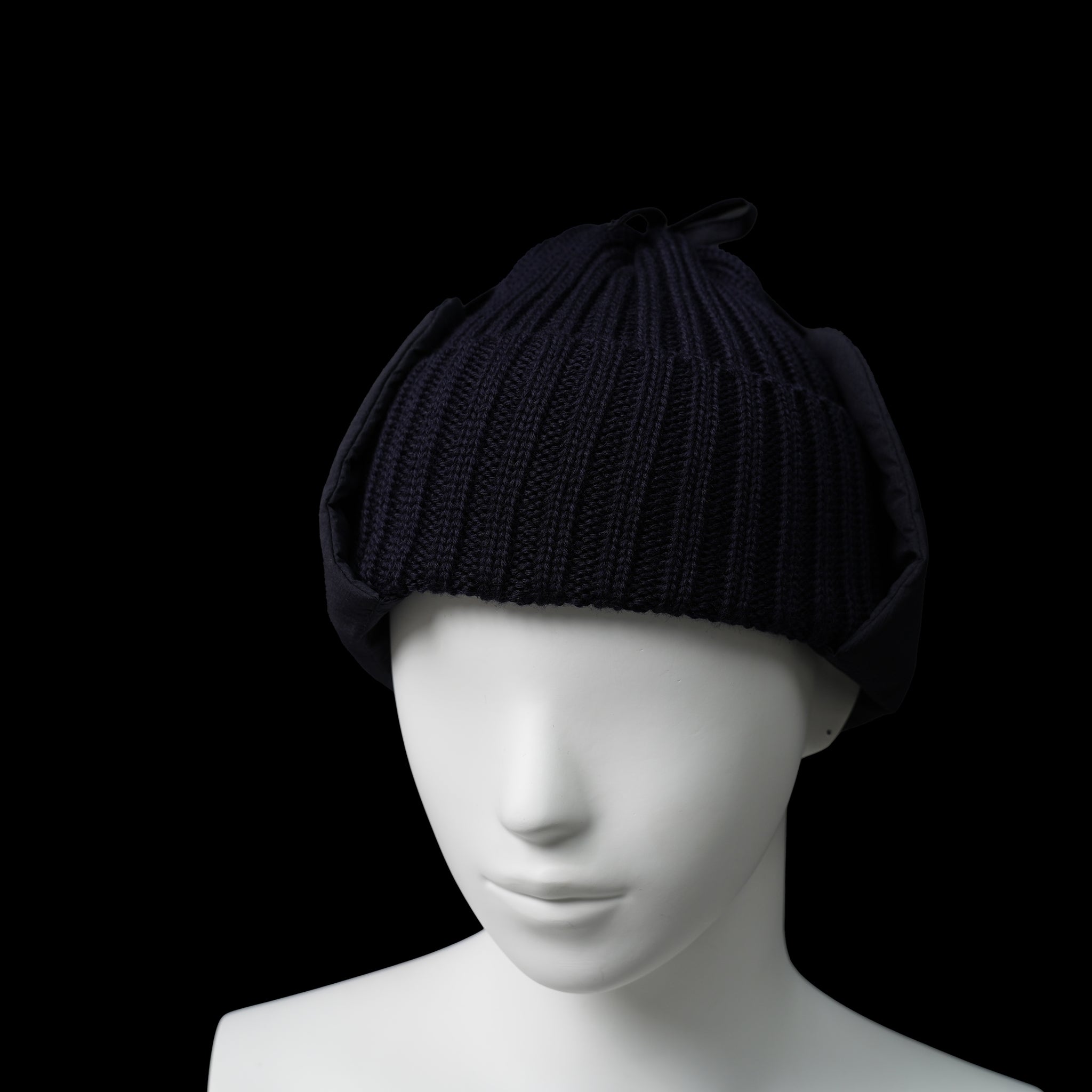 No:UN-024_AW23 | Name:EARMUFF BEANIE | Color:Dark Navy X Dark Navy