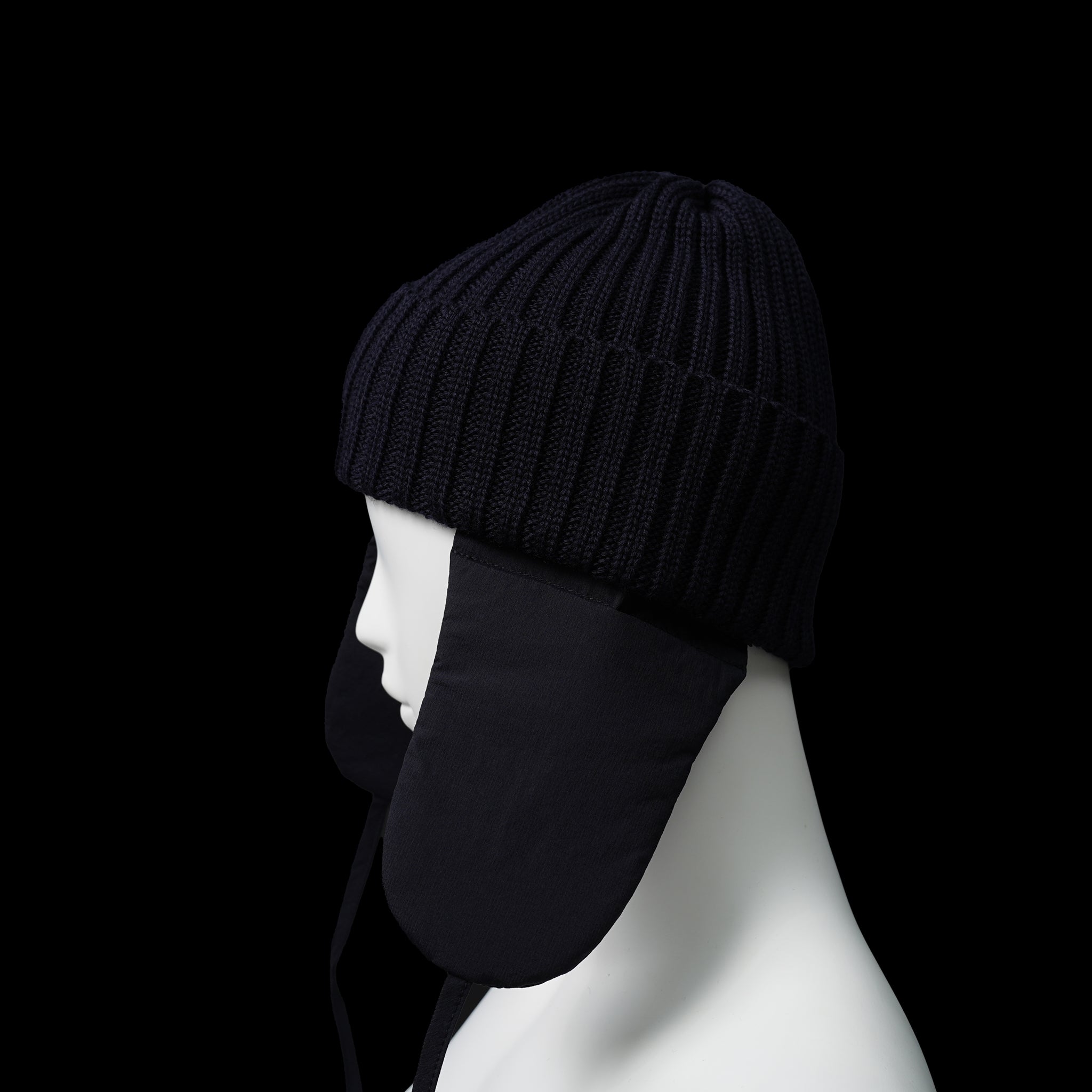 No:UN-024_AW23 | Name:EARMUFF BEANIE | Color:Dark Navy X Dark Navy