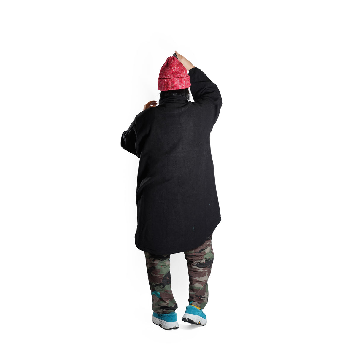 HALF ZIP FLEECE LONG P/O – Bk | KHA:KI