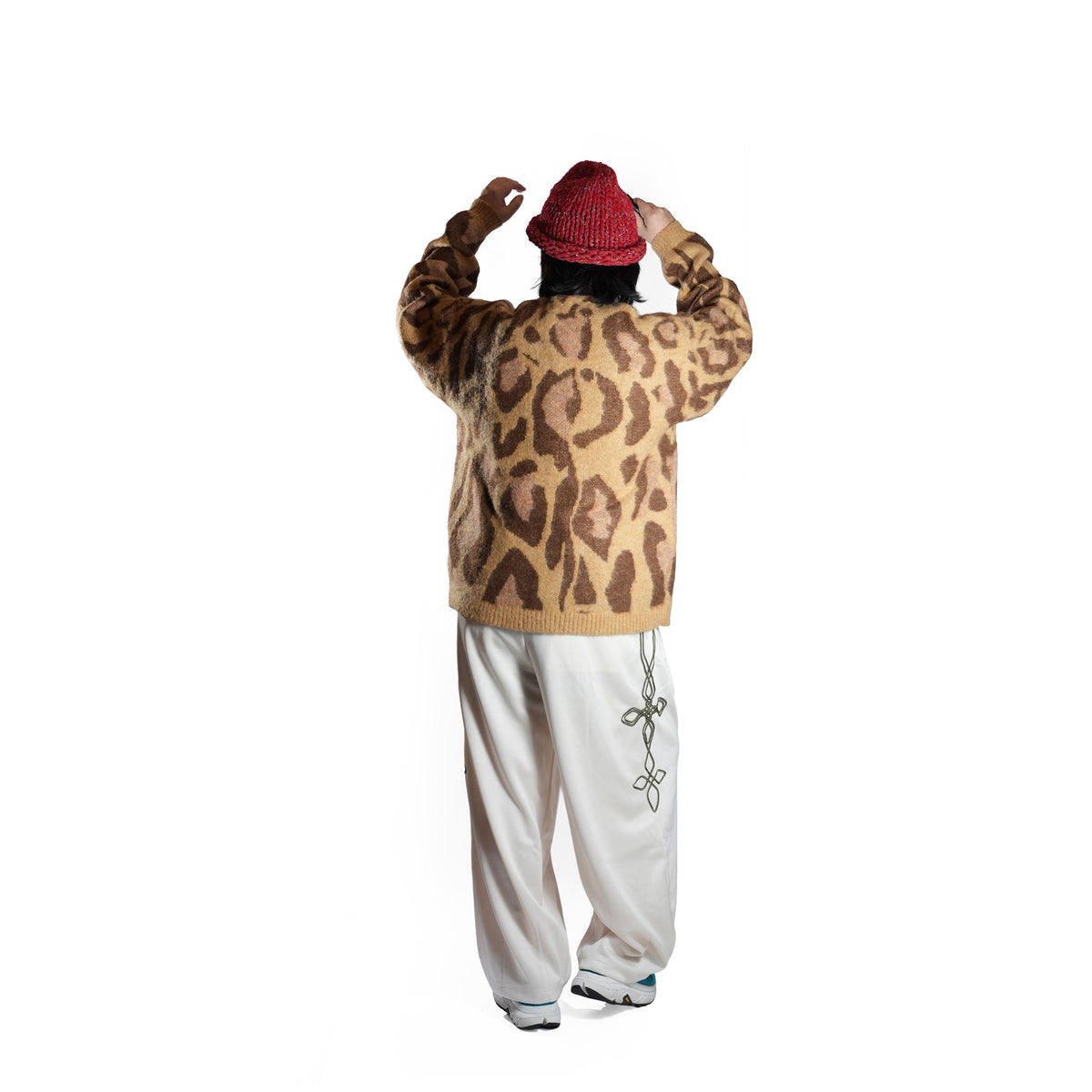 Mohair Shaggy Jacqaurd Cardigan – Leopard | TOWNCRAFT