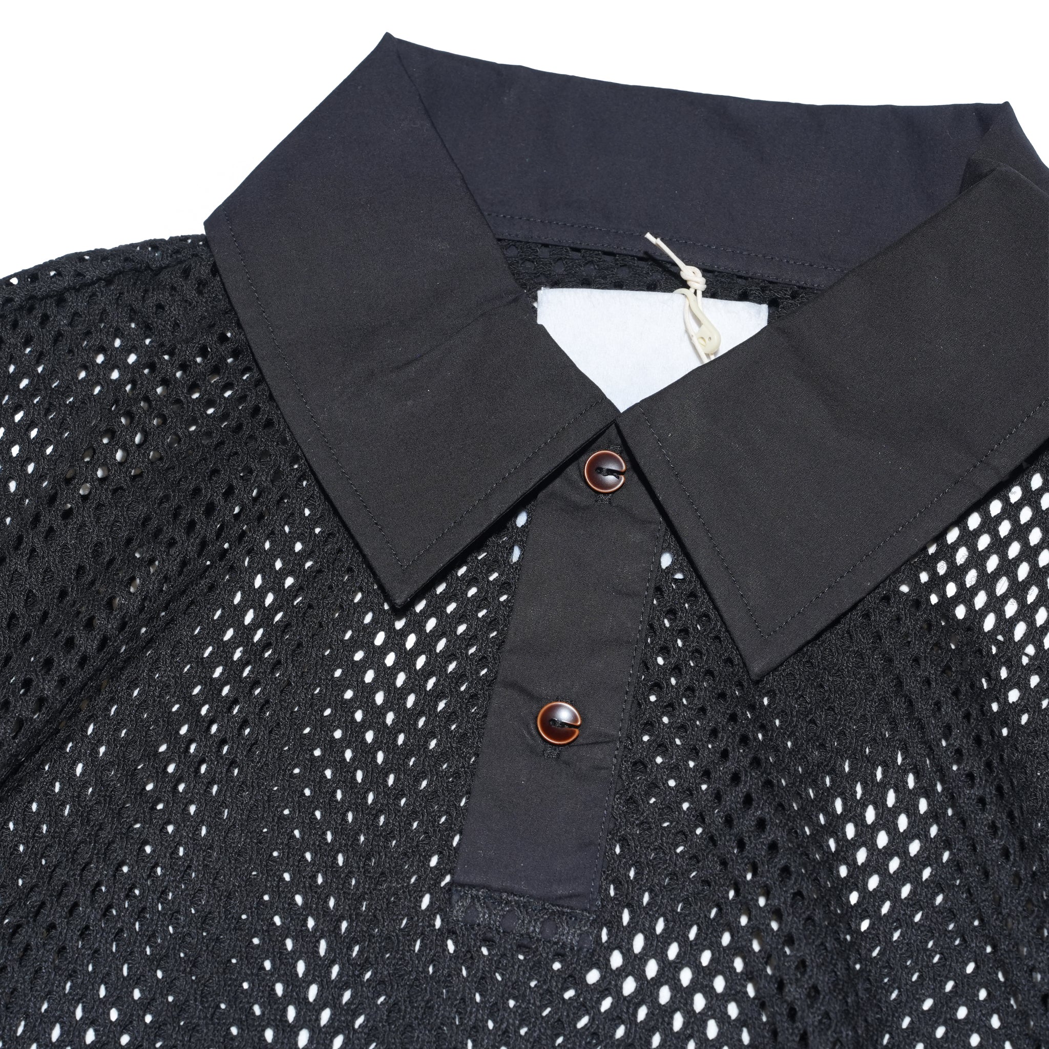 (A)crypsis® Medieval Flora Mesh Series Polo - Black | (A)CRYPSIS®
