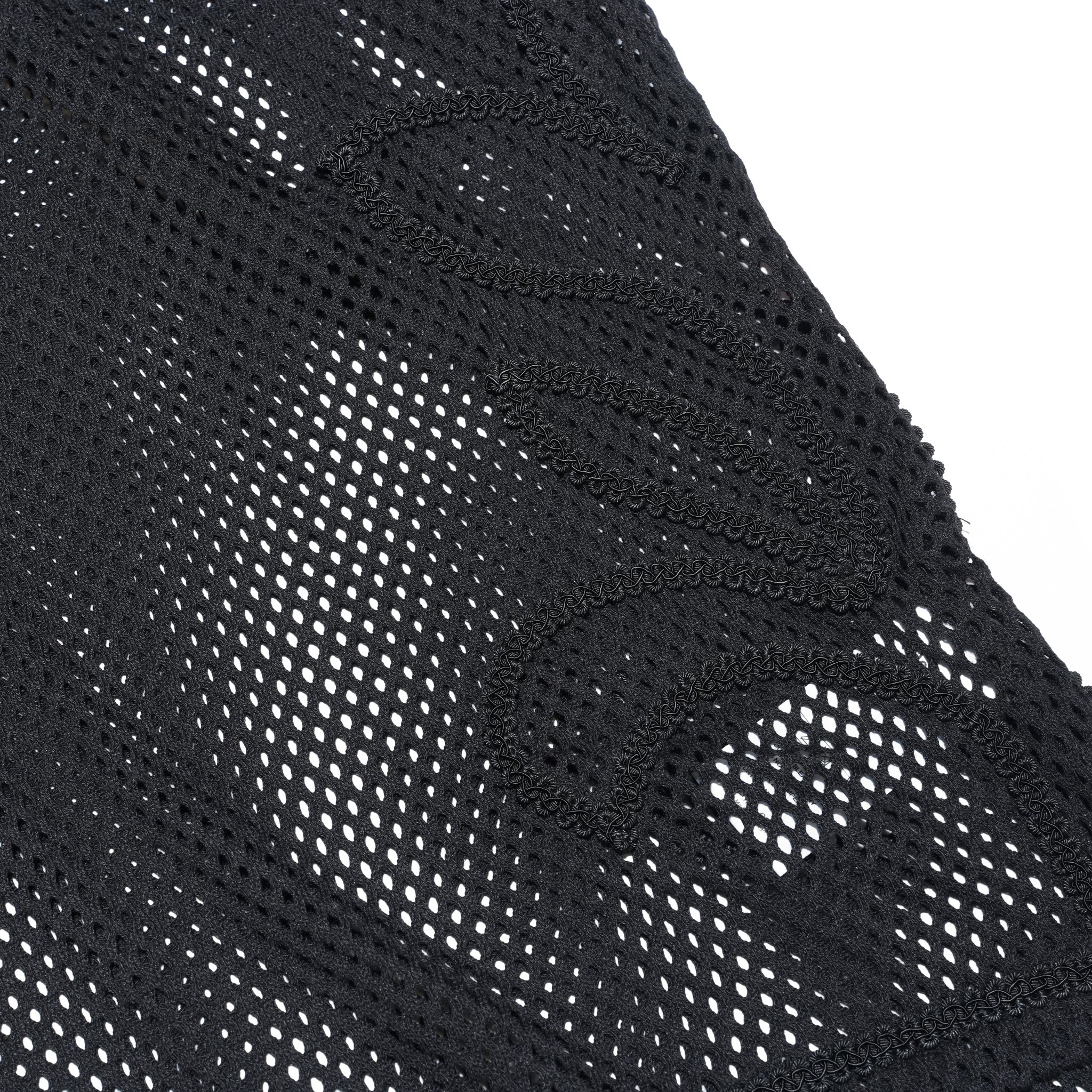 (A)crypsis® Medieval Flora Mesh Series Polo - Black | (A)CRYPSIS®