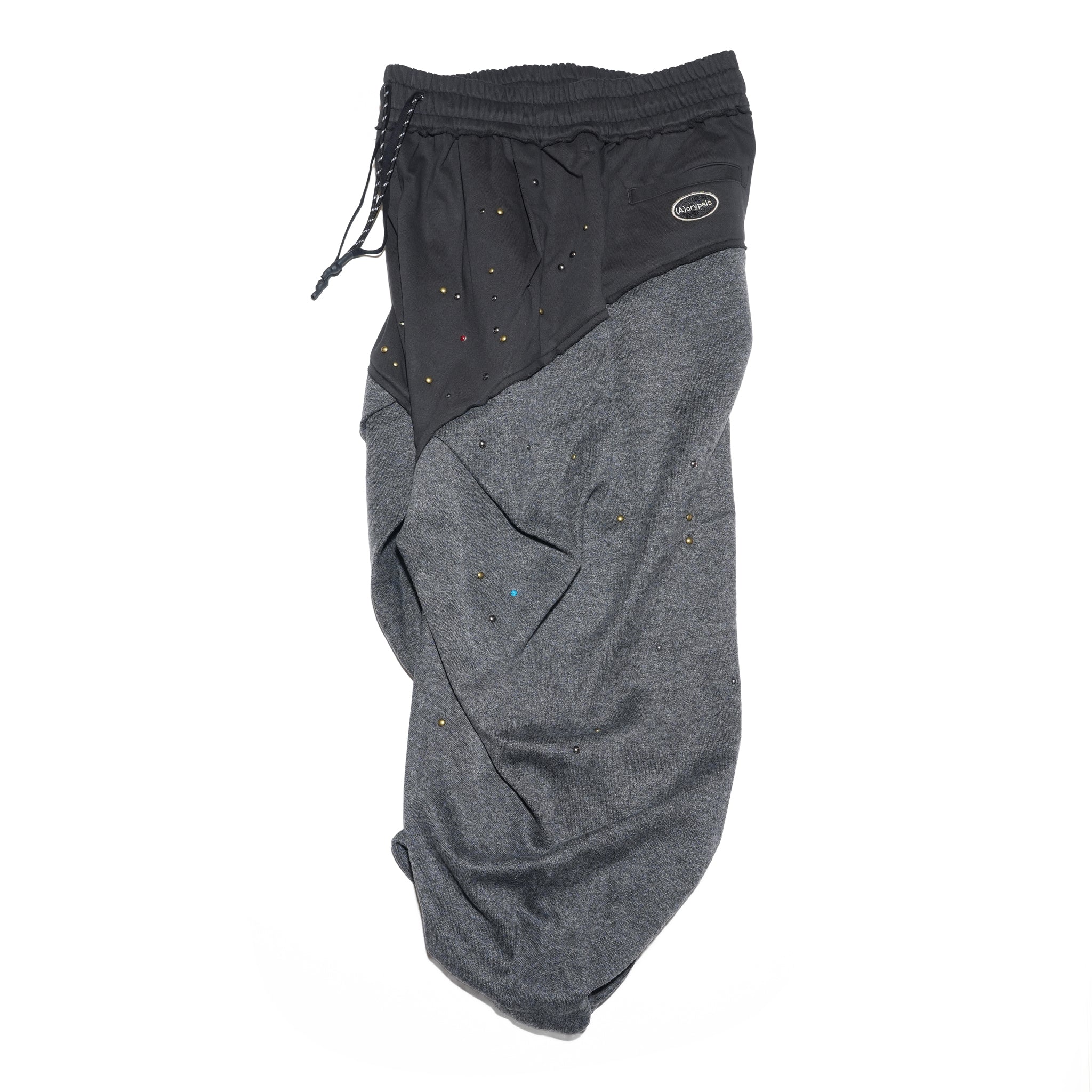 (A)crypsis® “High-Density Hand-Pleated Starry Sky Jewelry-Inspired Trousers” in Dark Gray | (A)CRYPSIS®