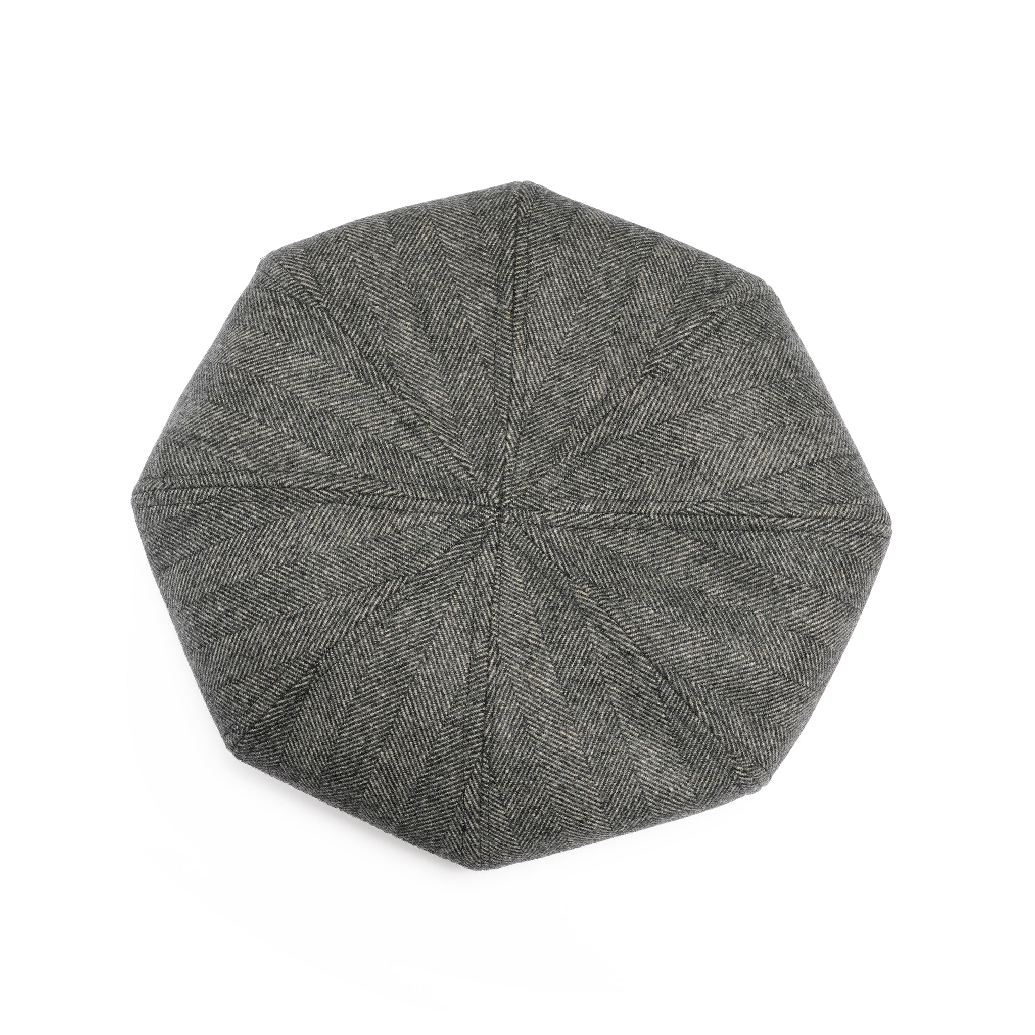 8 PANELS BIG BERET | Color_Black/Herringbone Grey | No_25-3-HT8BB01【ORIGINAL JOHN_オリジナルジョン】