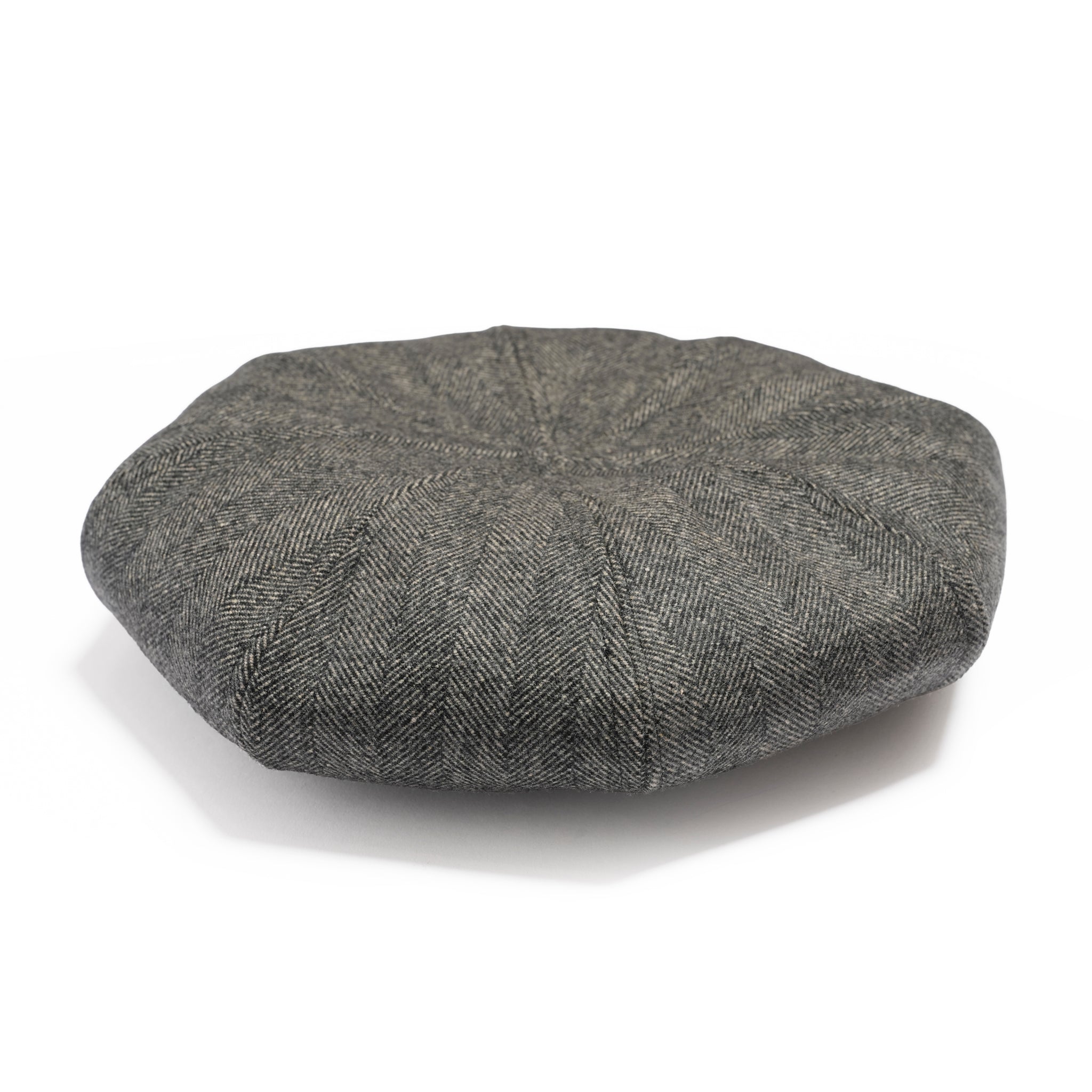 8 PANELS BIG BERET | Color_Black/Herringbone Grey | No_25-3-HT8BB01【ORIGINAL JOHN_オリジナルジョン】