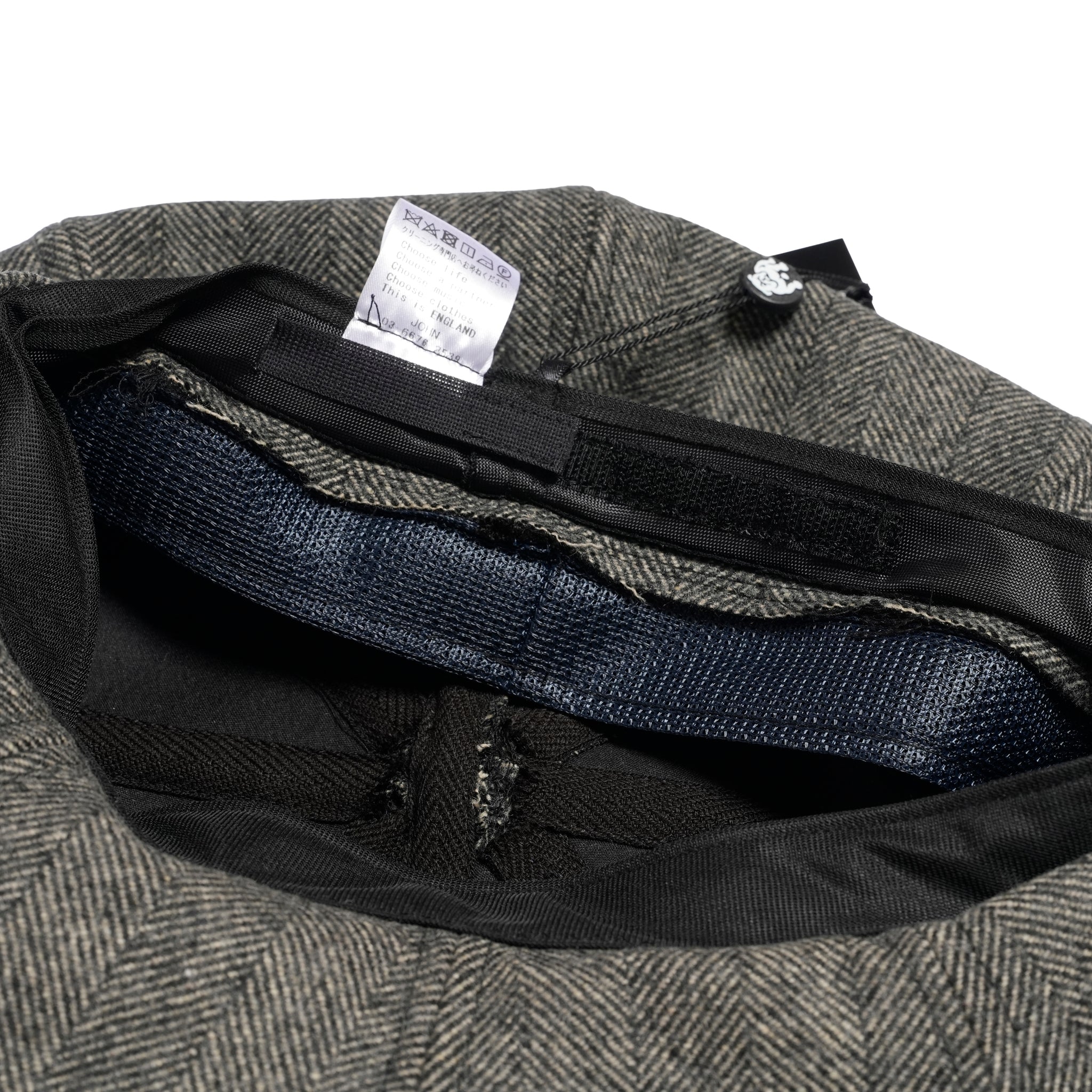 8 PANELS BIG BERET | Color_Black/Herringbone Grey | No_25-3-HT8BB01【ORIGINAL JOHN_オリジナルジョン】