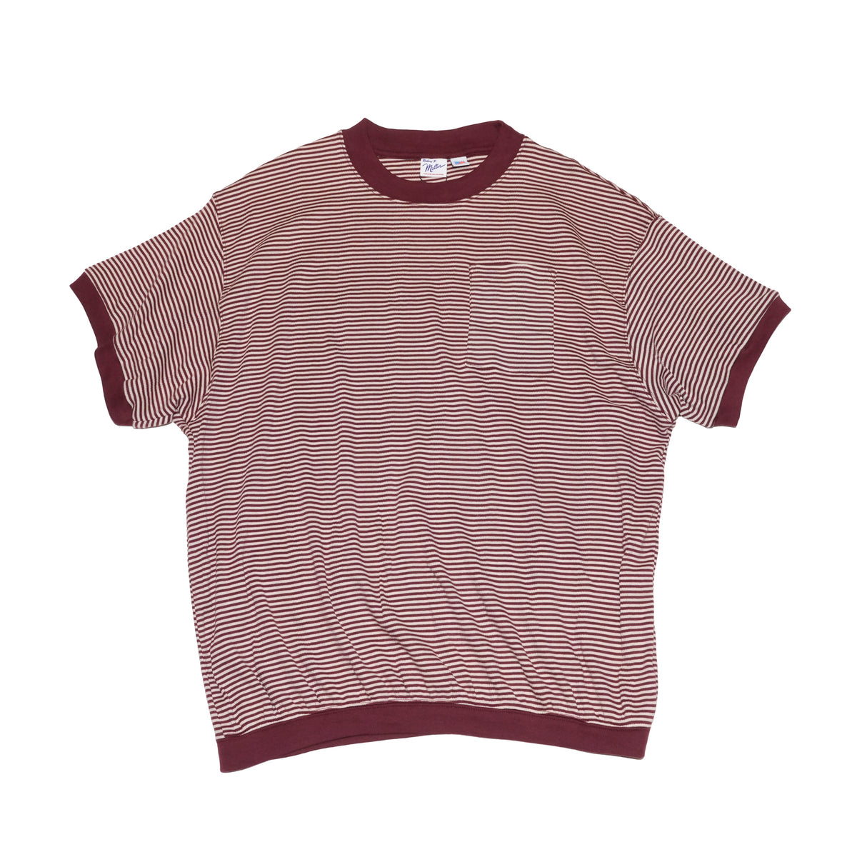 №127 [ Miller × Relaxfit Panel Rib Border tshirt] – マロンボーダー