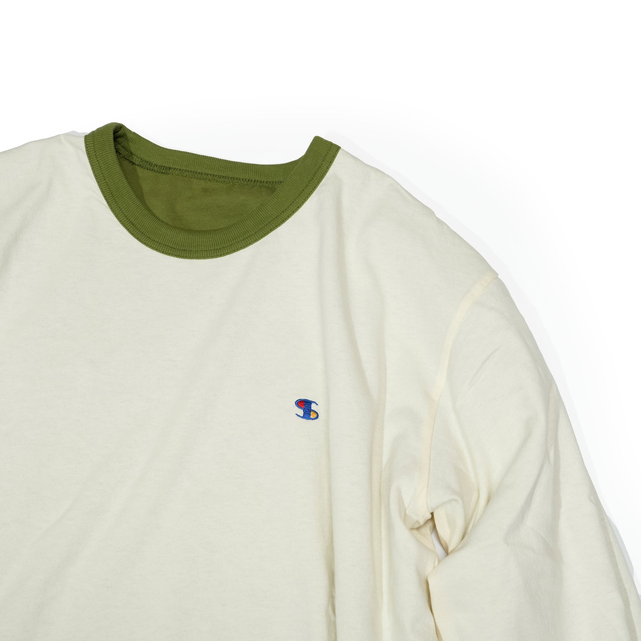 Chamhert-LS | Reversible Long Sleeve- Tshirt | Color:Orange / Olive 【IMPRESTORE_インプレストア】