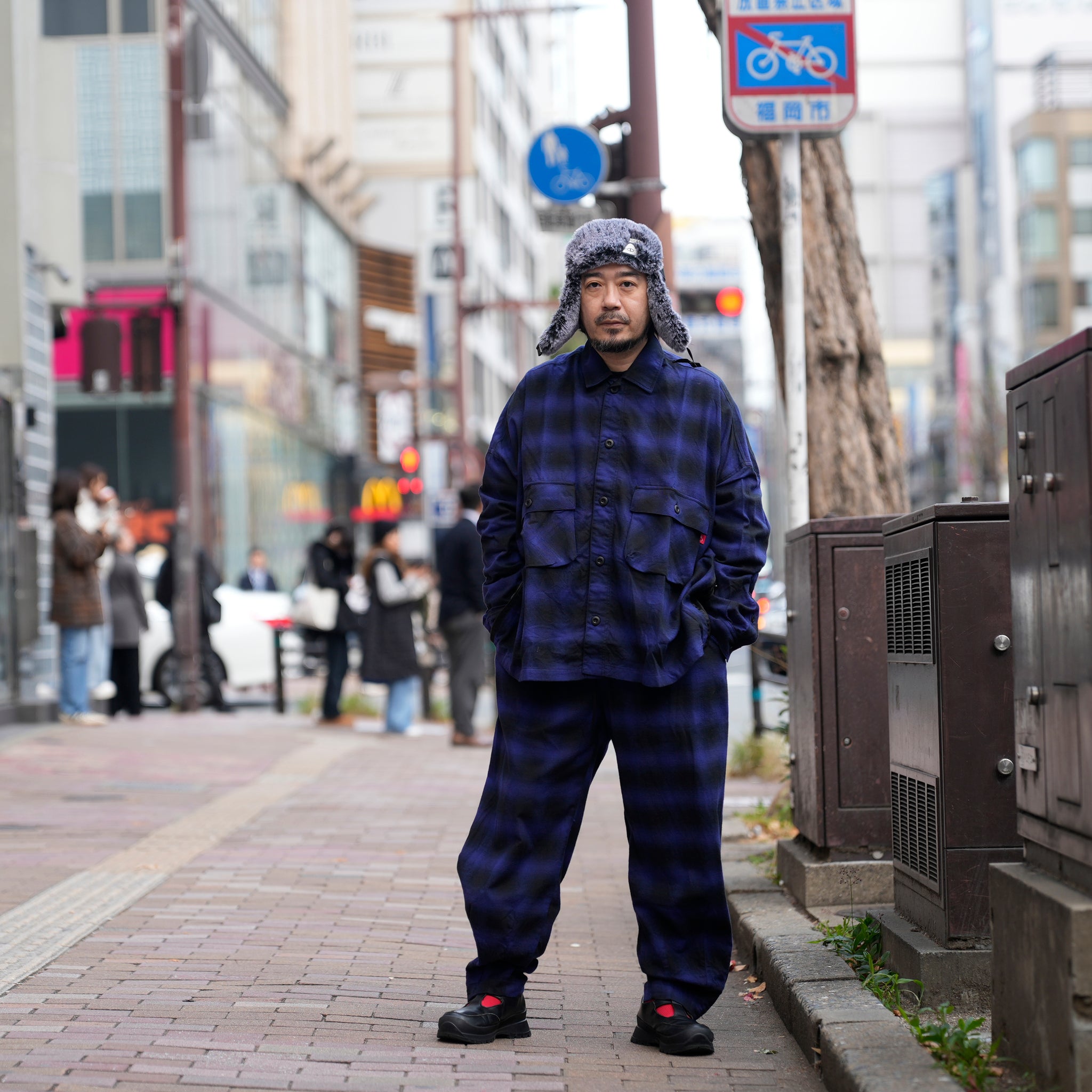 VG-SH-271 | BATTLECHECK OVERDRIVE SHIRTS | Blue【VIRGOwearworks_ヴァルゴウェアワークス】