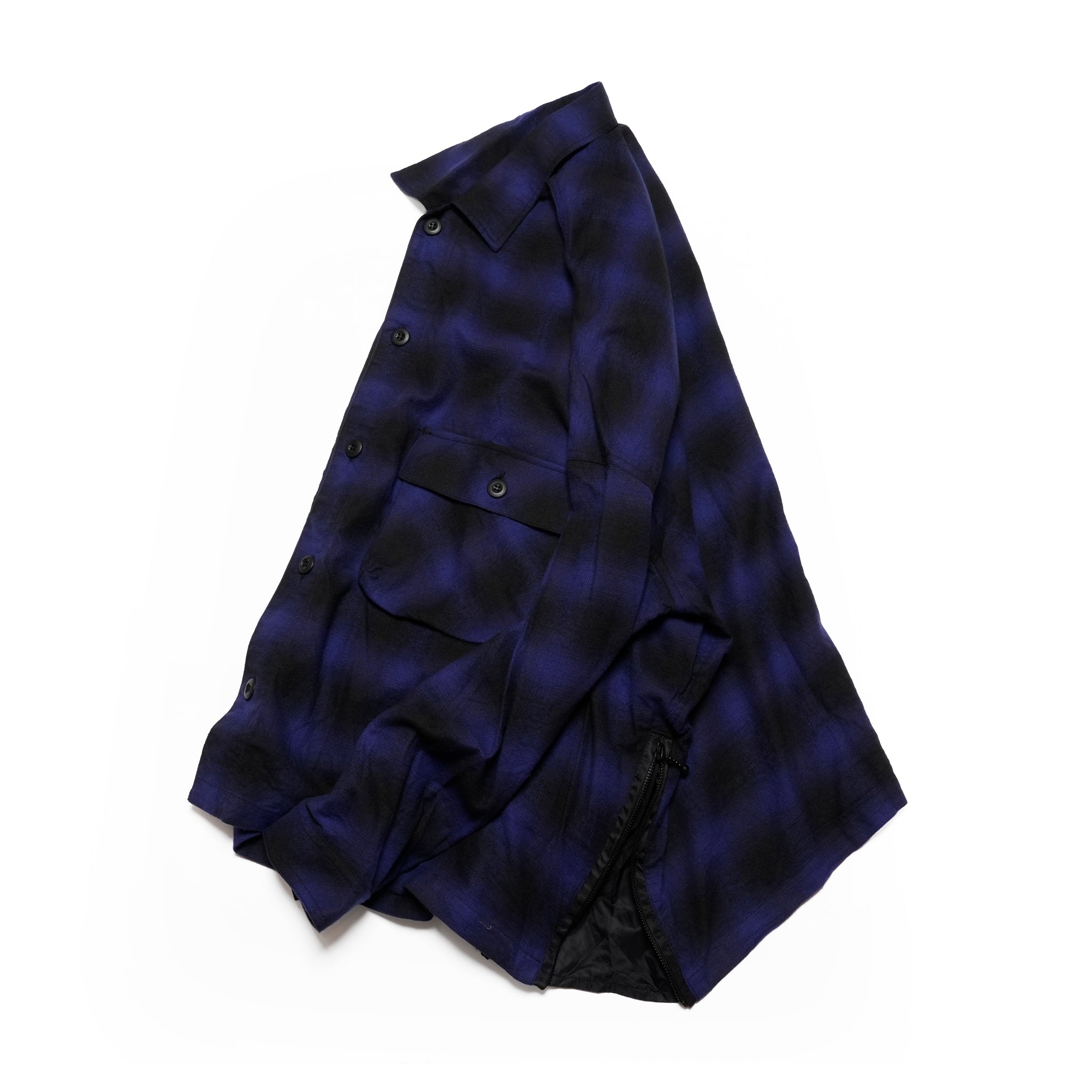 VG-SH-271 | BATTLECHECK OVERDRIVE SHIRTS | Blue【VIRGOwearworks_ヴァルゴウェアワークス】