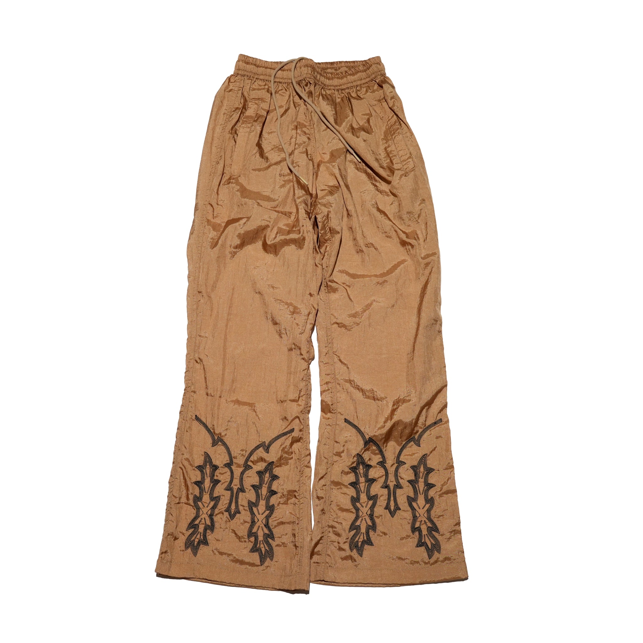 OK241-501_BRW | Nylon Embroidery Pants | Color:Brown【OK_オーケー】