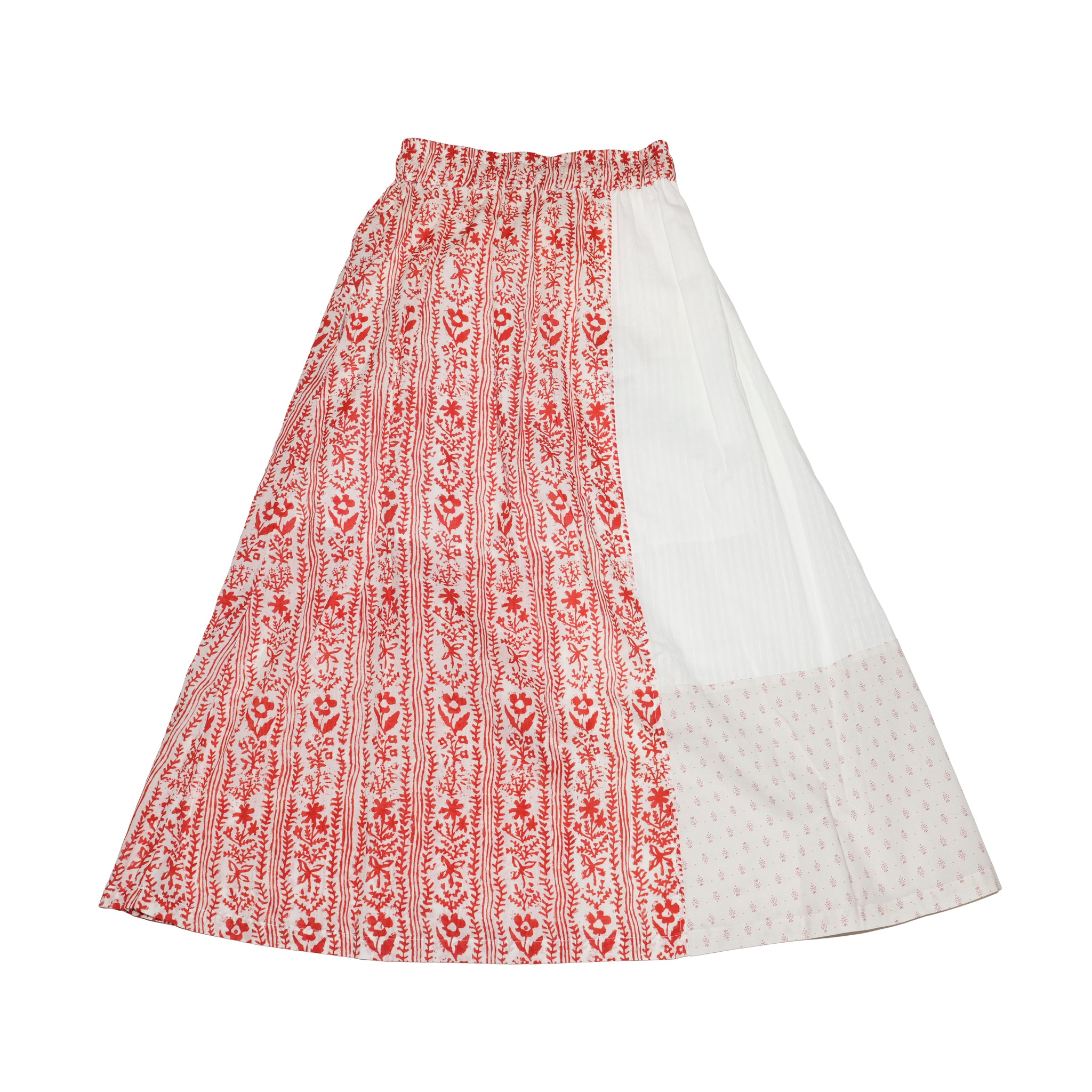 G72302_RD.WH | PATCHWORK SKIRT-RD.WH | Color:Red_White【GORT_ゴート】
