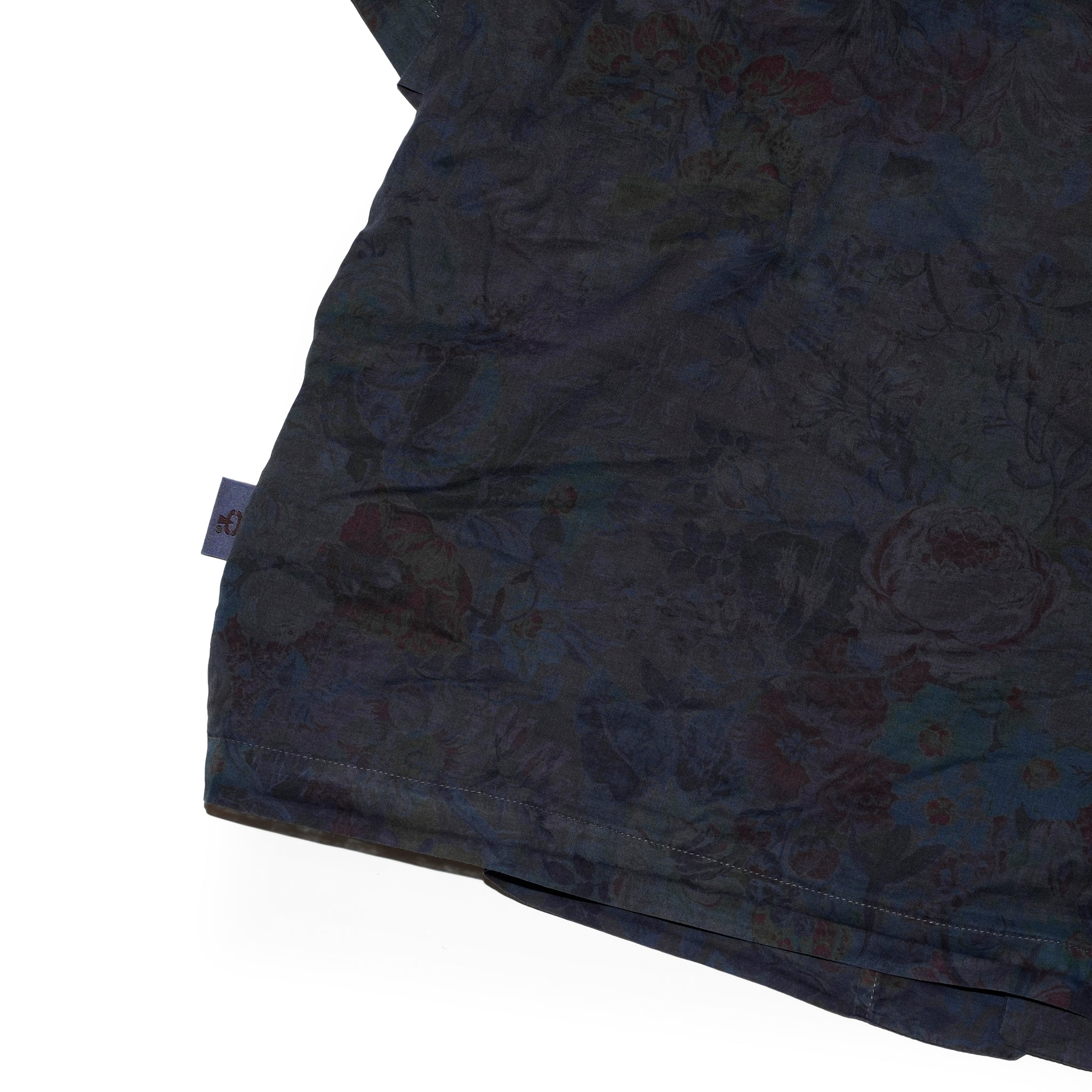 G72203_NV | 80S COTTON FLOWER HAWAIIAN SHIRTS-NV | Color:Navy【GORT_ゴート】