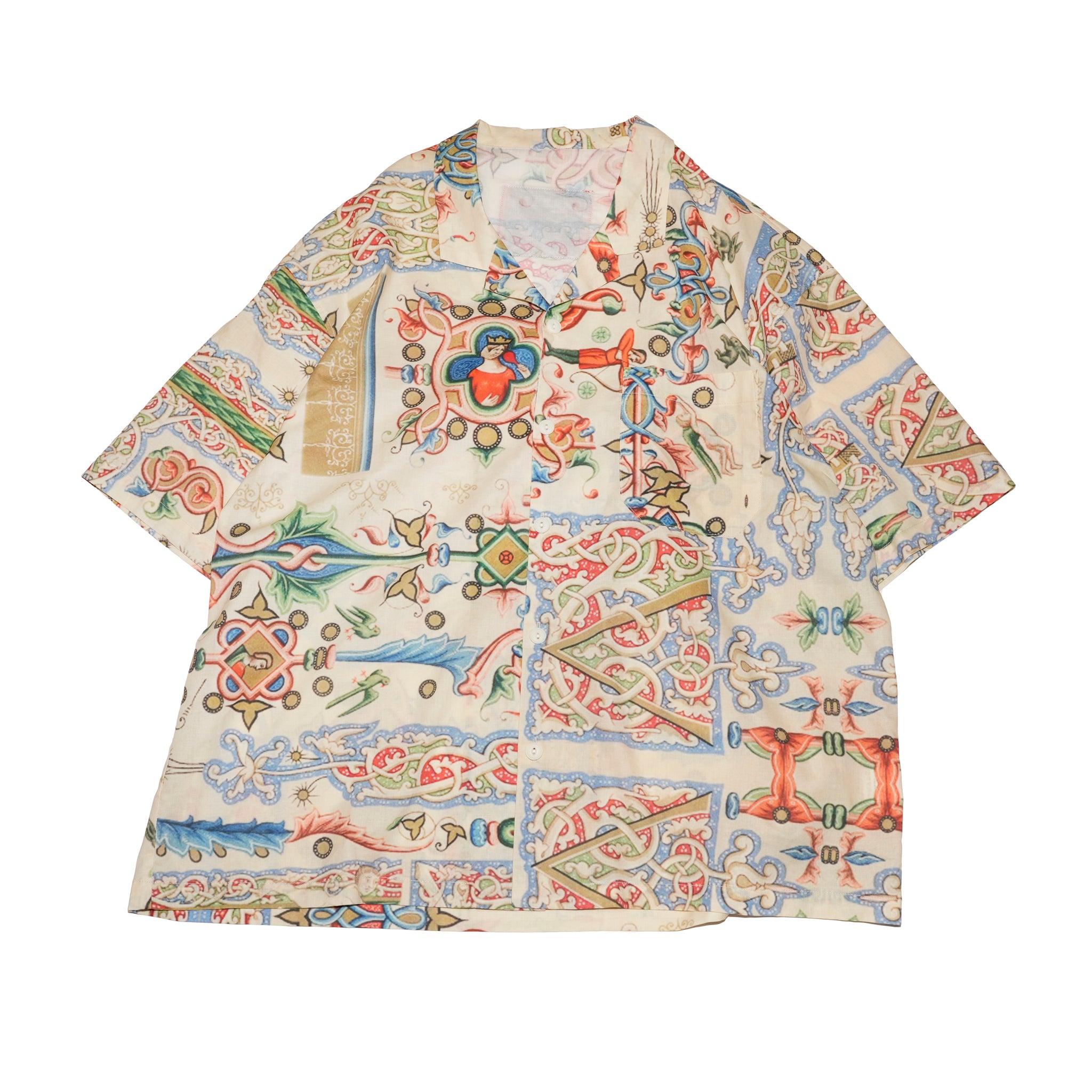 G72203_CR | 60S COTTON ART HAWAIIAN SHIRTS-CR | Color:Cream【GORT_ゴート】