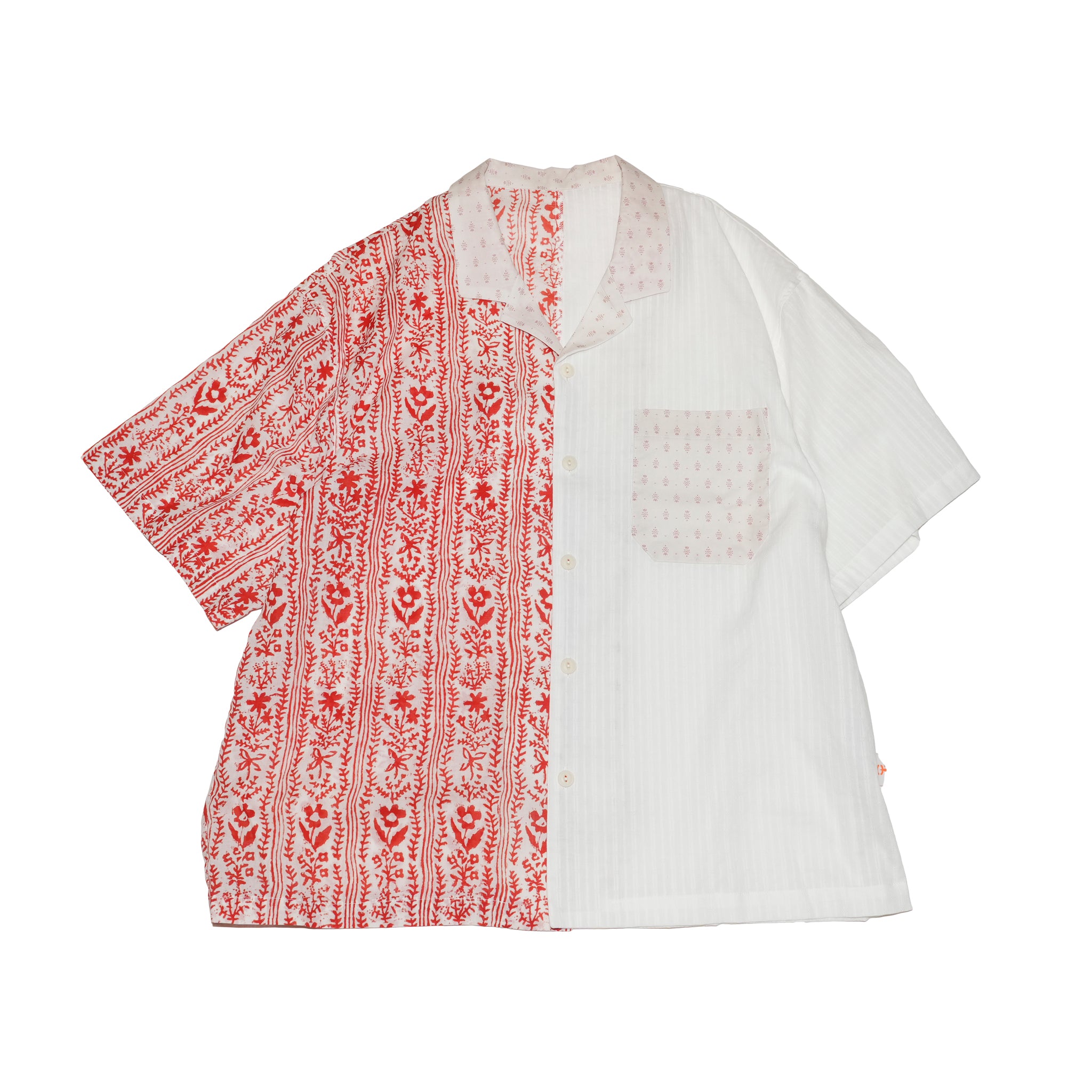 G72202_RD.WH | PATCHWORK HAWAIIAN SHIRT-RD.WH | Color:Red_White【GORT_ゴート】