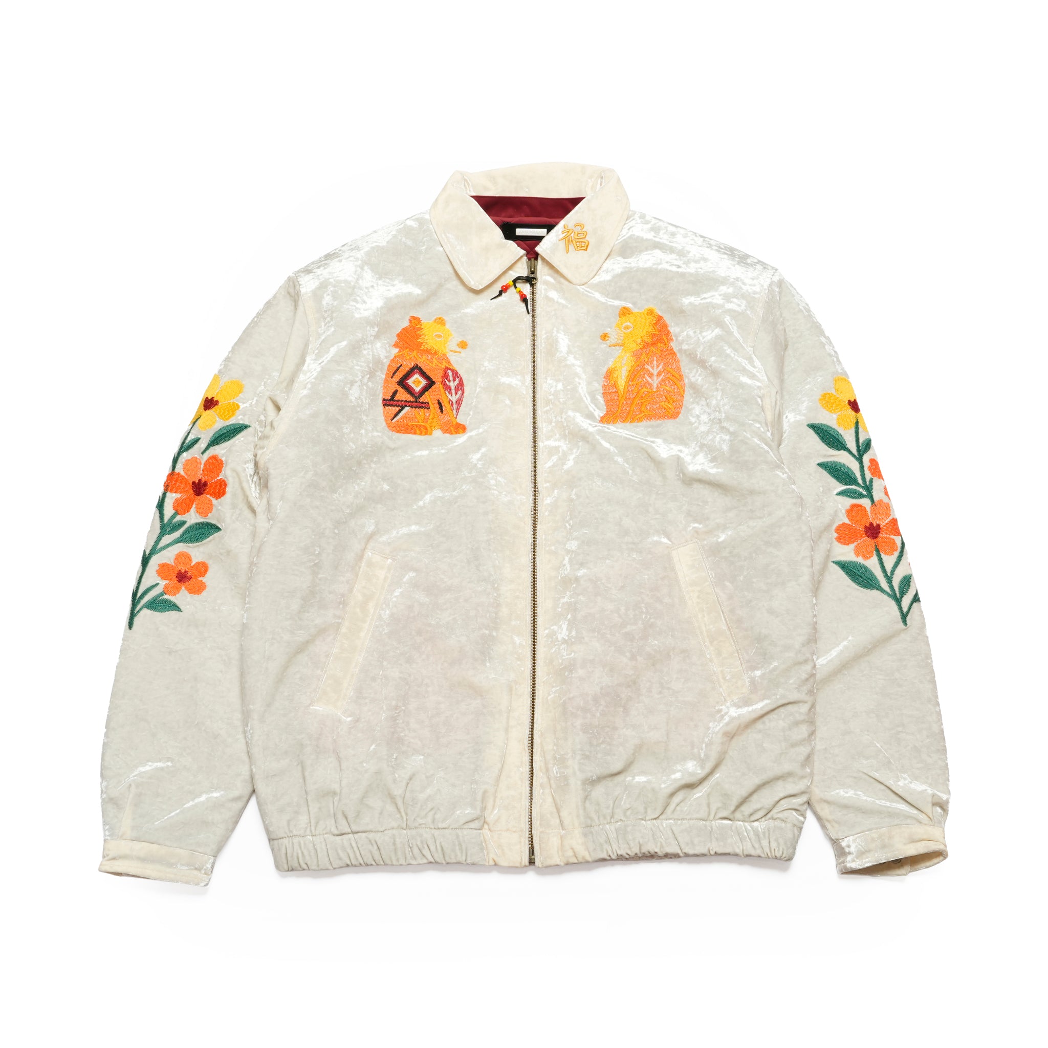 Fabric Embroidered Jumper / White Musk【AMBERGLEAM_アンバーグリーム】1345151214