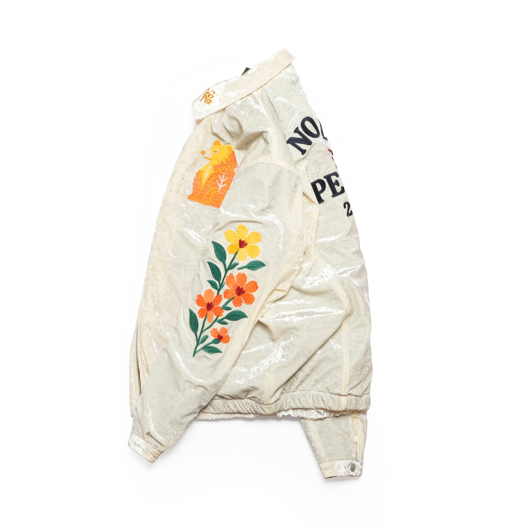 Fabric Embroidered Jumper / White Musk | AMBERGLEAM