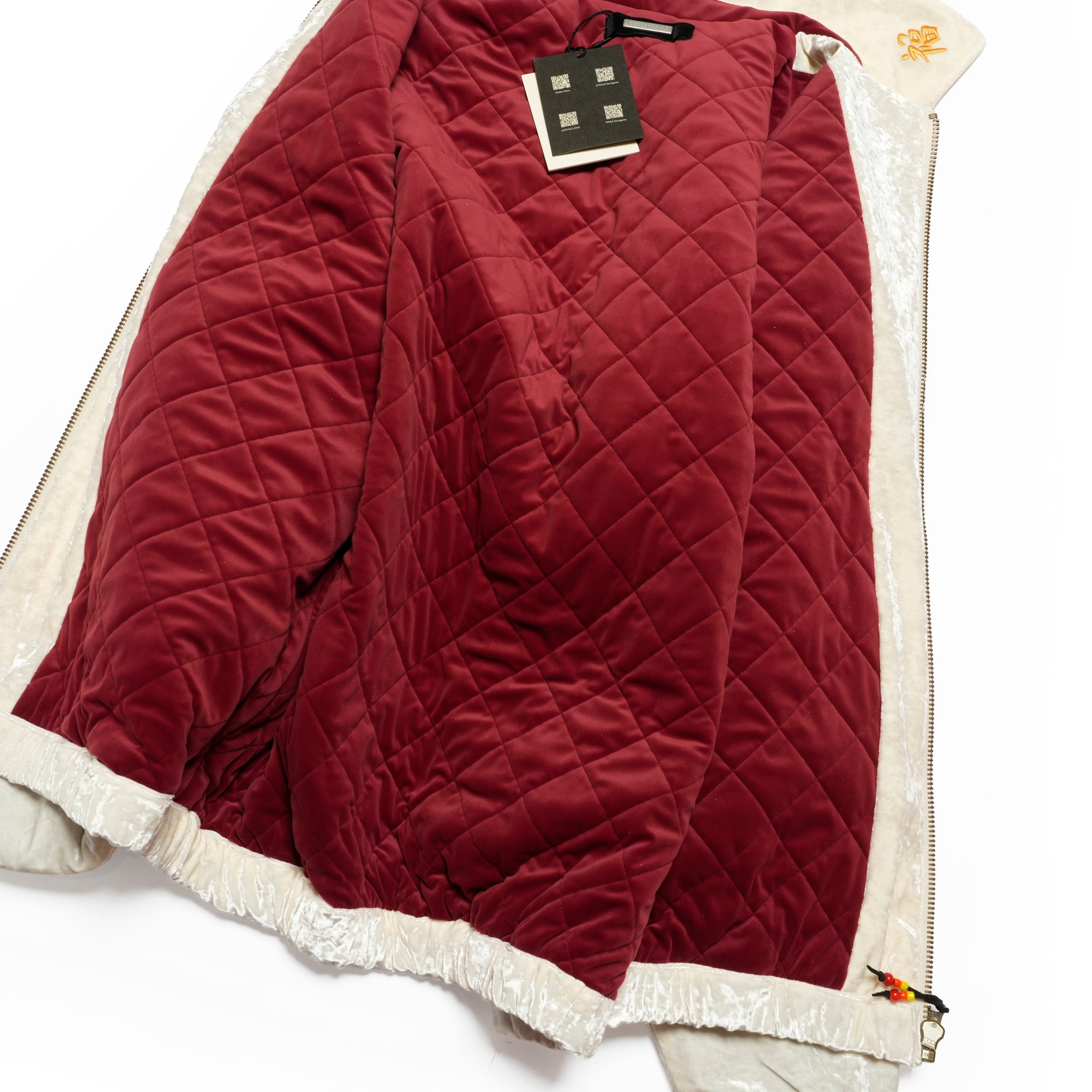 Fabric Embroidered Jumper / White Musk【AMBERGLEAM_アンバーグリーム】1345151214