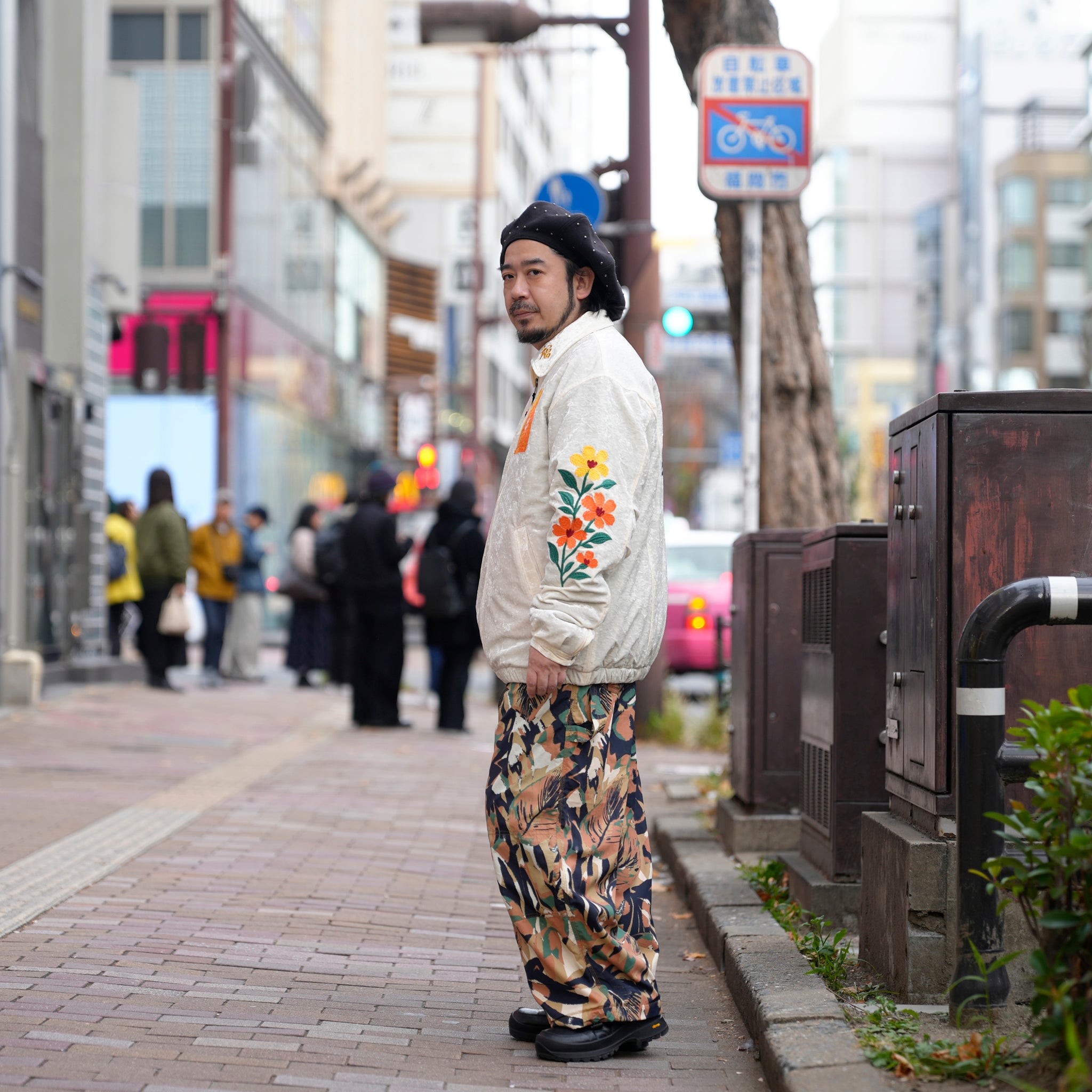 Fabric Hybrid Work Pants / Camouflage【AMBERGLEAM_アンバーグリーム】134651212