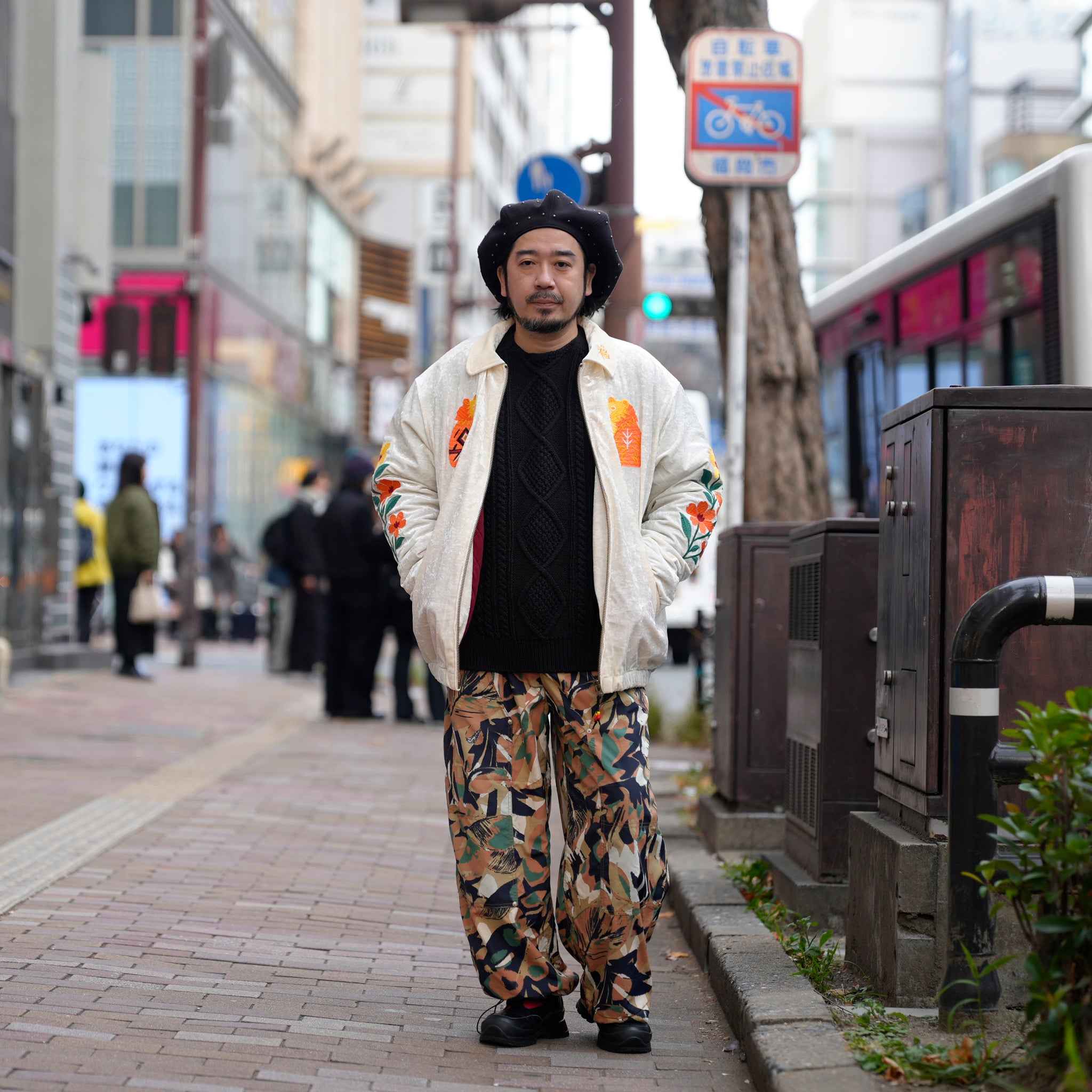 Fabric Hybrid Work Pants / Camouflage【AMBERGLEAM_アンバーグリーム】134651212