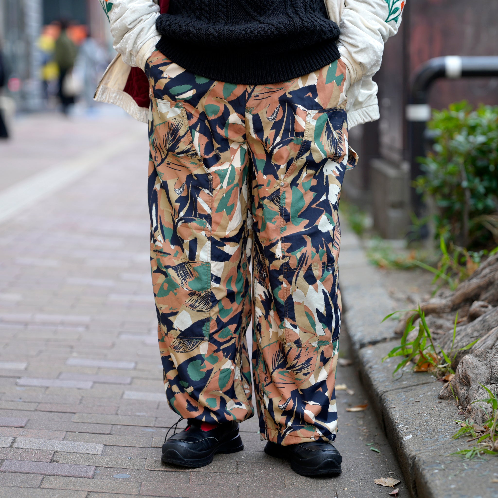 Fabric Hybrid Work Pants / Camouflage【AMBERGLEAM_アンバーグリーム】134651212