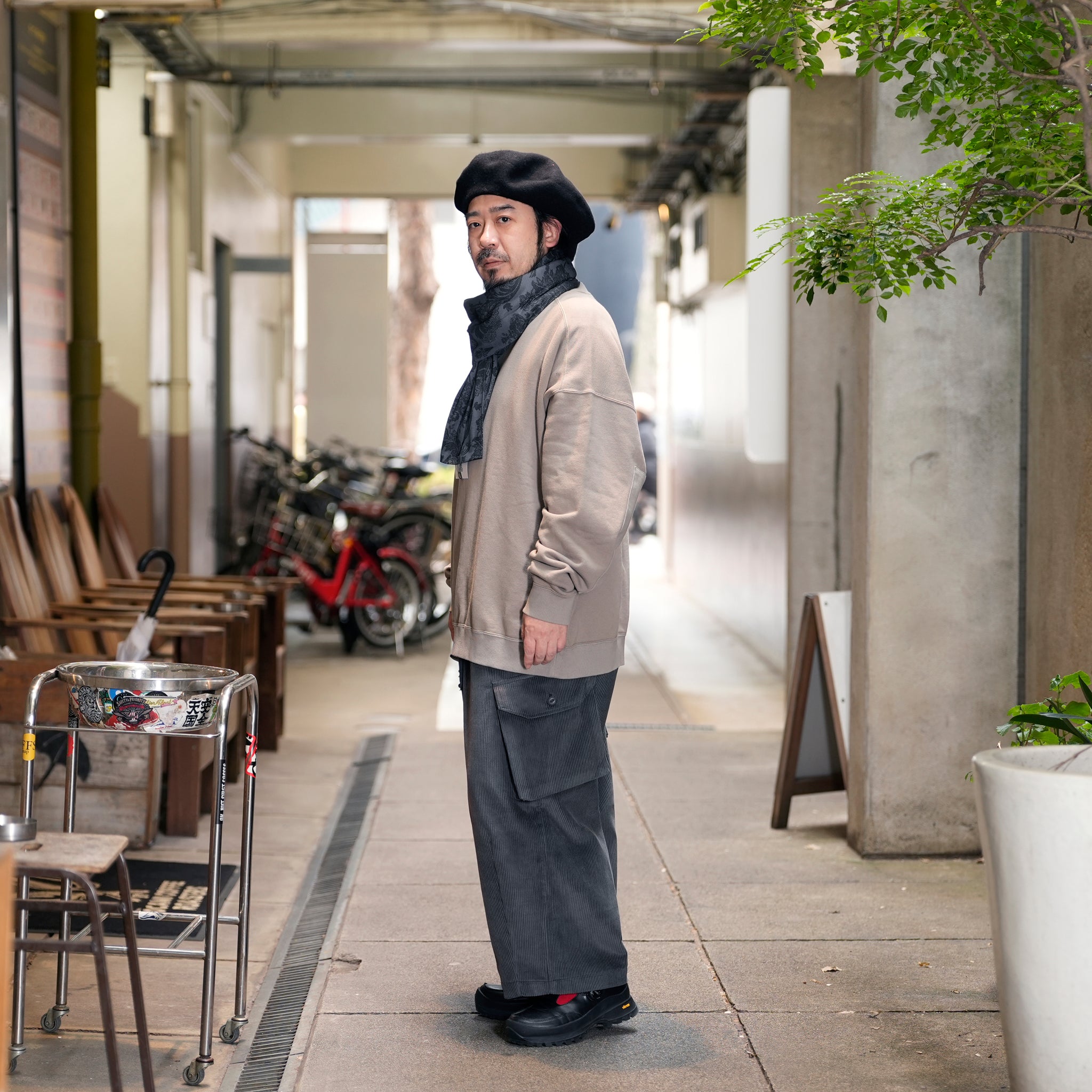 G64302_GR | CORDUROY BALLOON PANTS-GR | Color:Gray【GORT_ゴート】【archive】