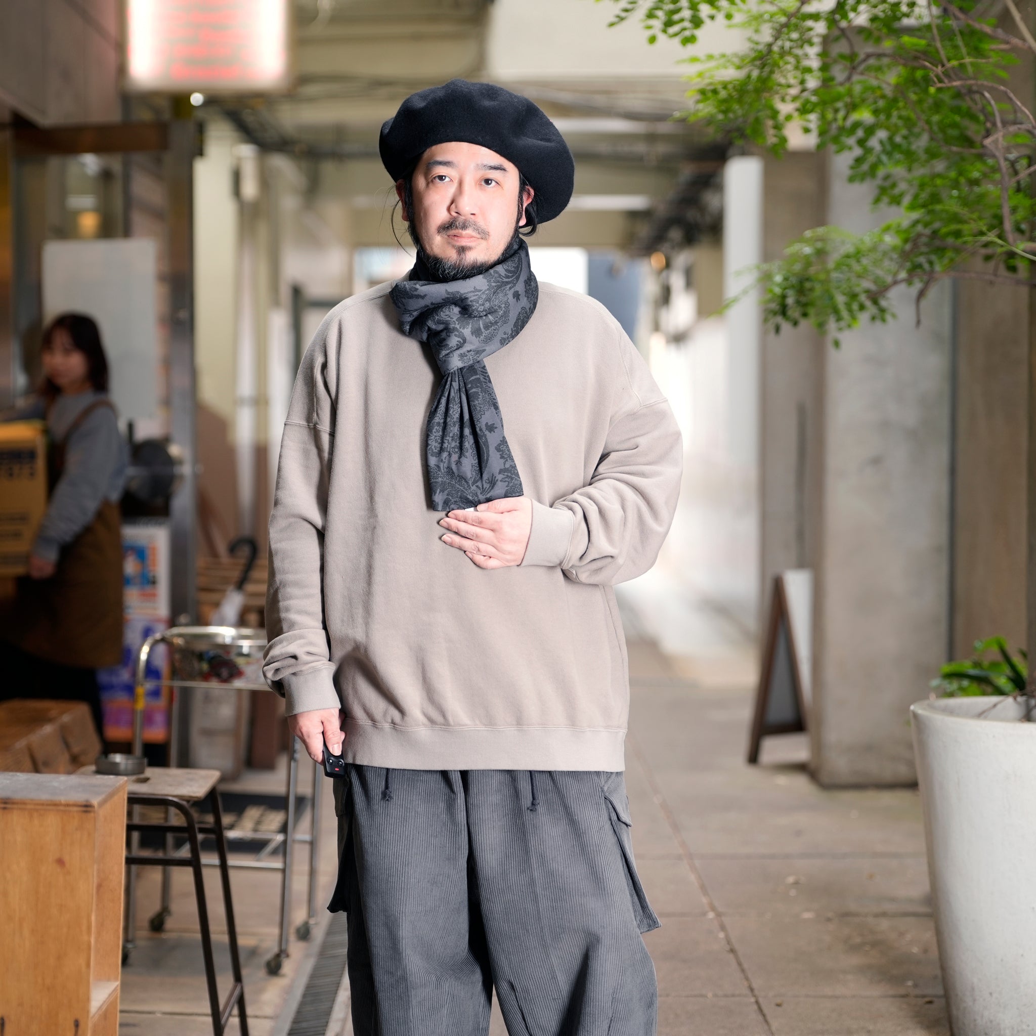 G64502_VT.GR | PADDING SCARF-VT.GR | Color:Gray【GORT_ゴート】