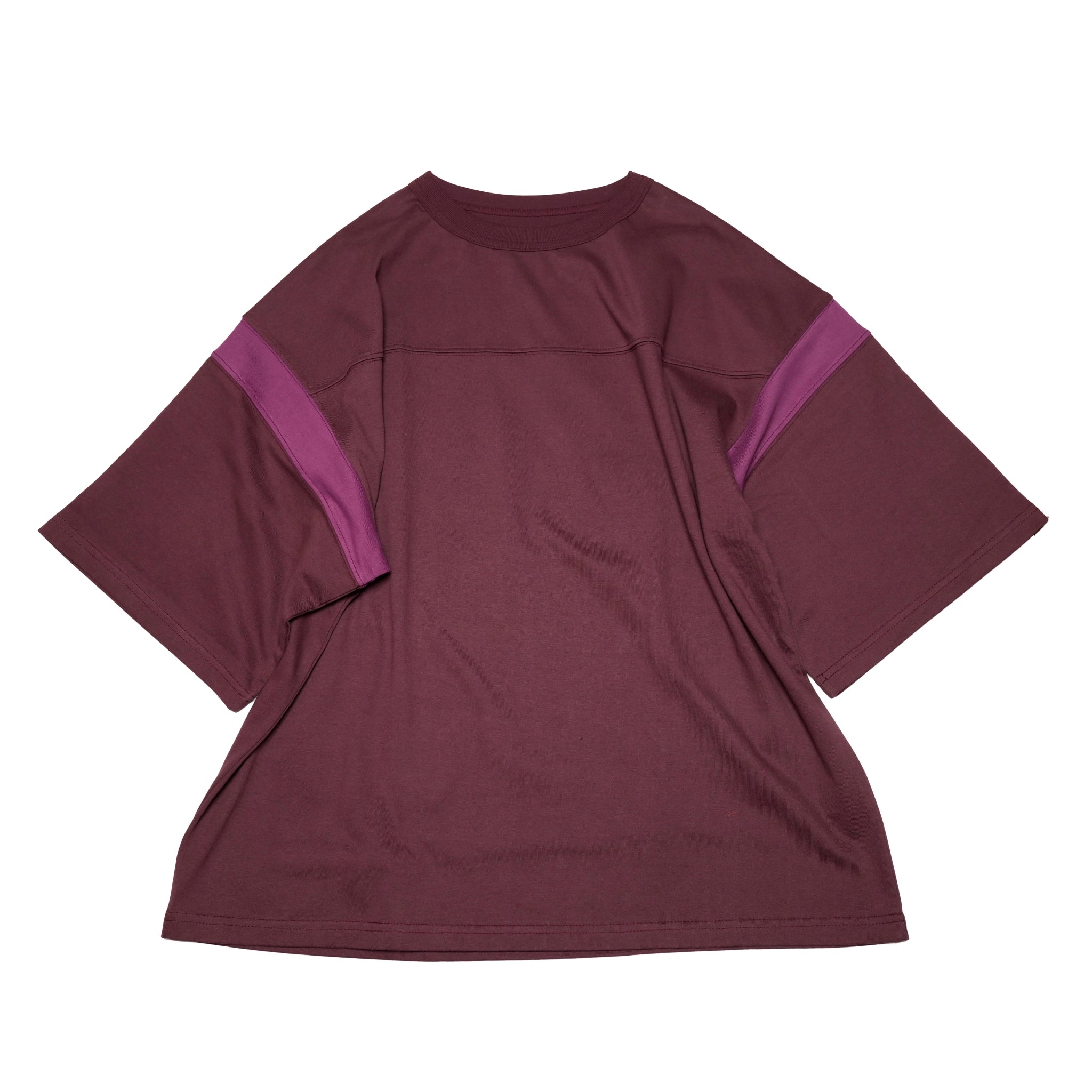 kl22scs116 | "BAIKAL" LINE SLEEVE TOP | Color:Burgundy/Ivory【KELEN MEN_ケレン】【FK】