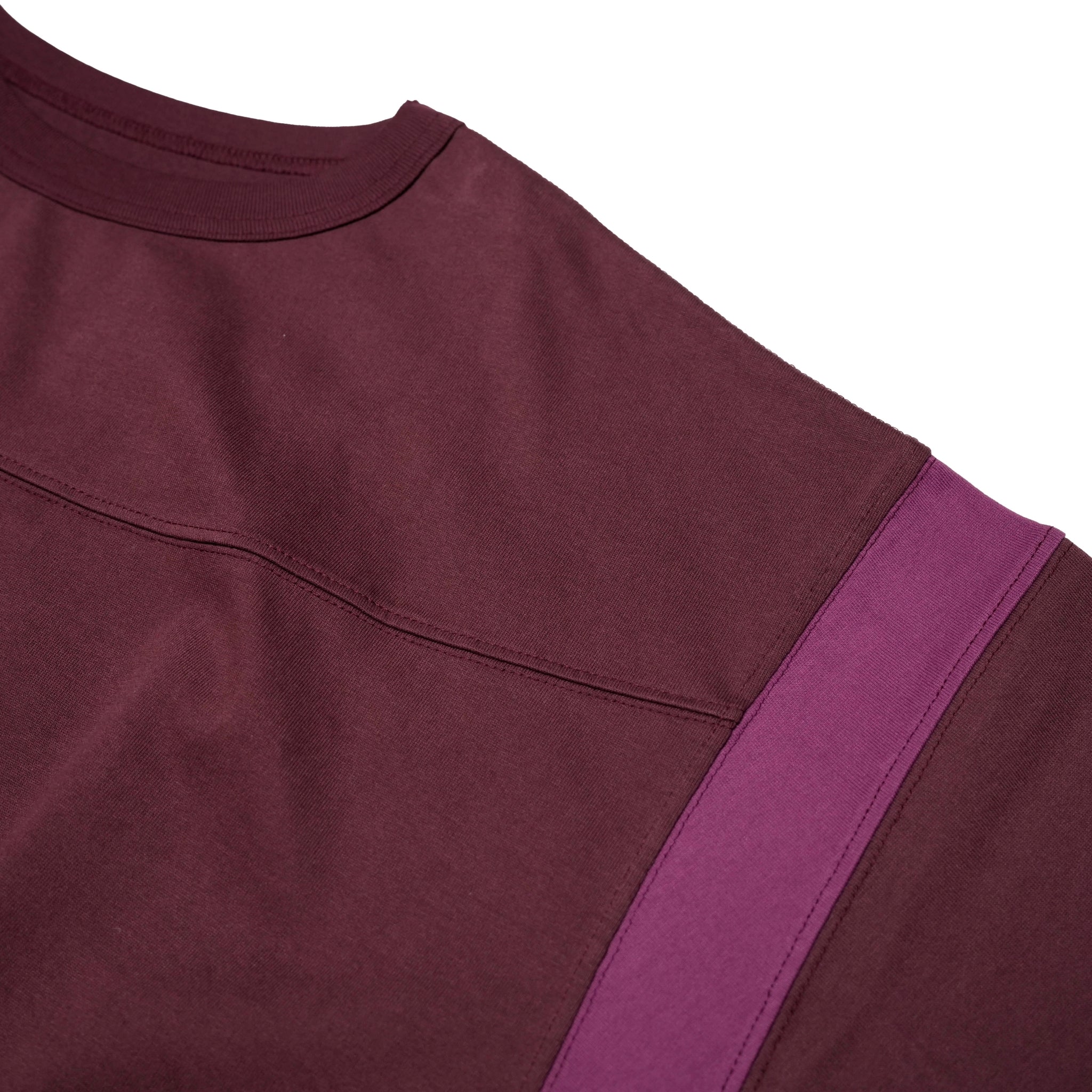 kl22scs116 | "BAIKAL" LINE SLEEVE TOP | Color:Burgundy/Ivory【KELEN MEN_ケレン】【FK】