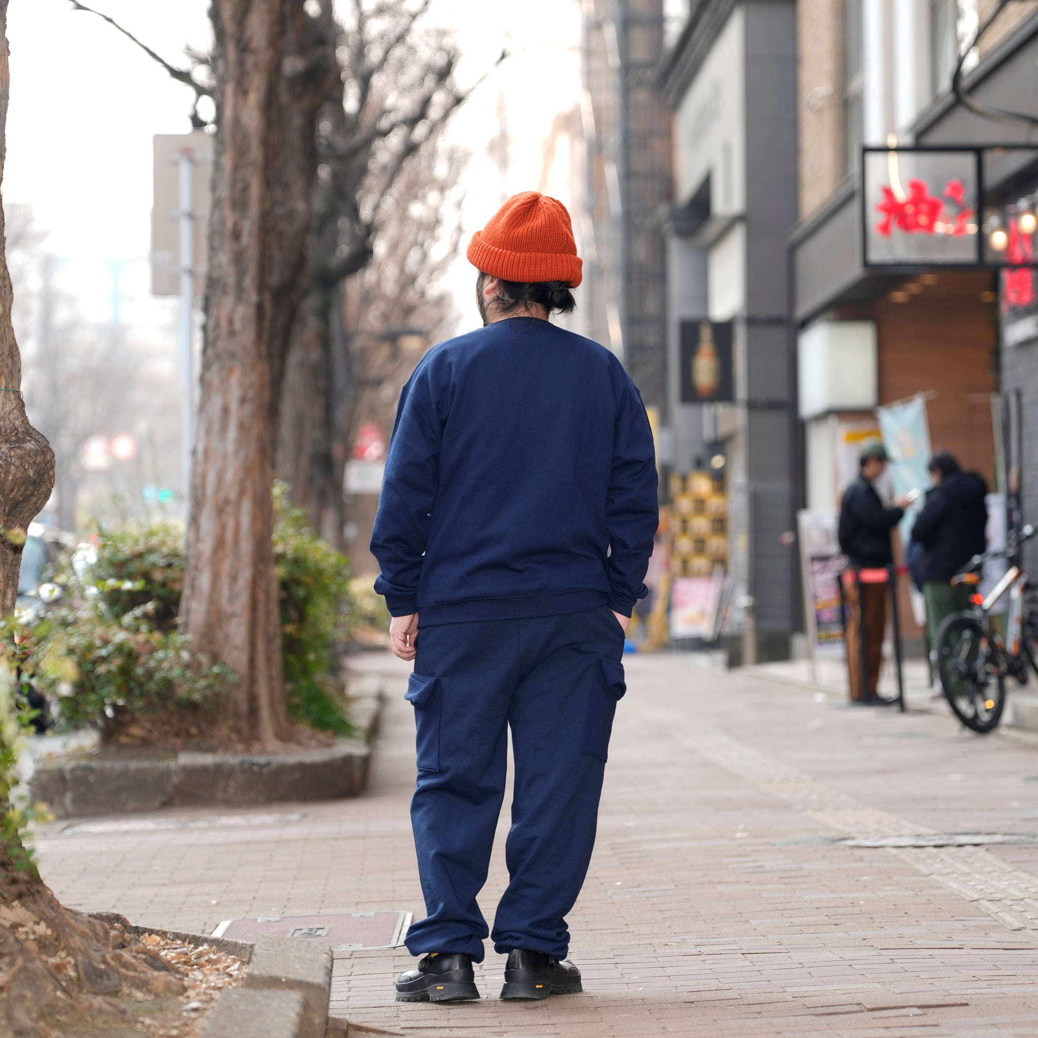 RELAXFIT №117　[muff pocket crew sweat] Color:Black/Navy/Ash Gray【RELAX FIT_リラックスフィット】