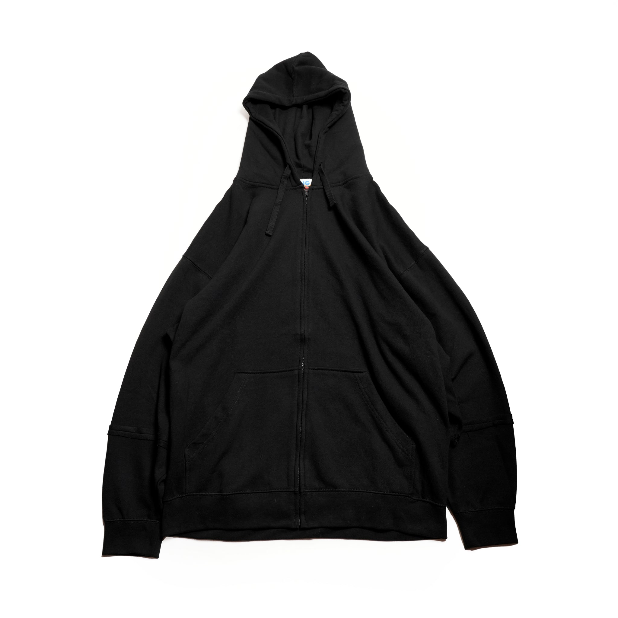 #25SS-34 | Switch Over Zip Hoodie | Color:Black | Size:Free【Big P Product】