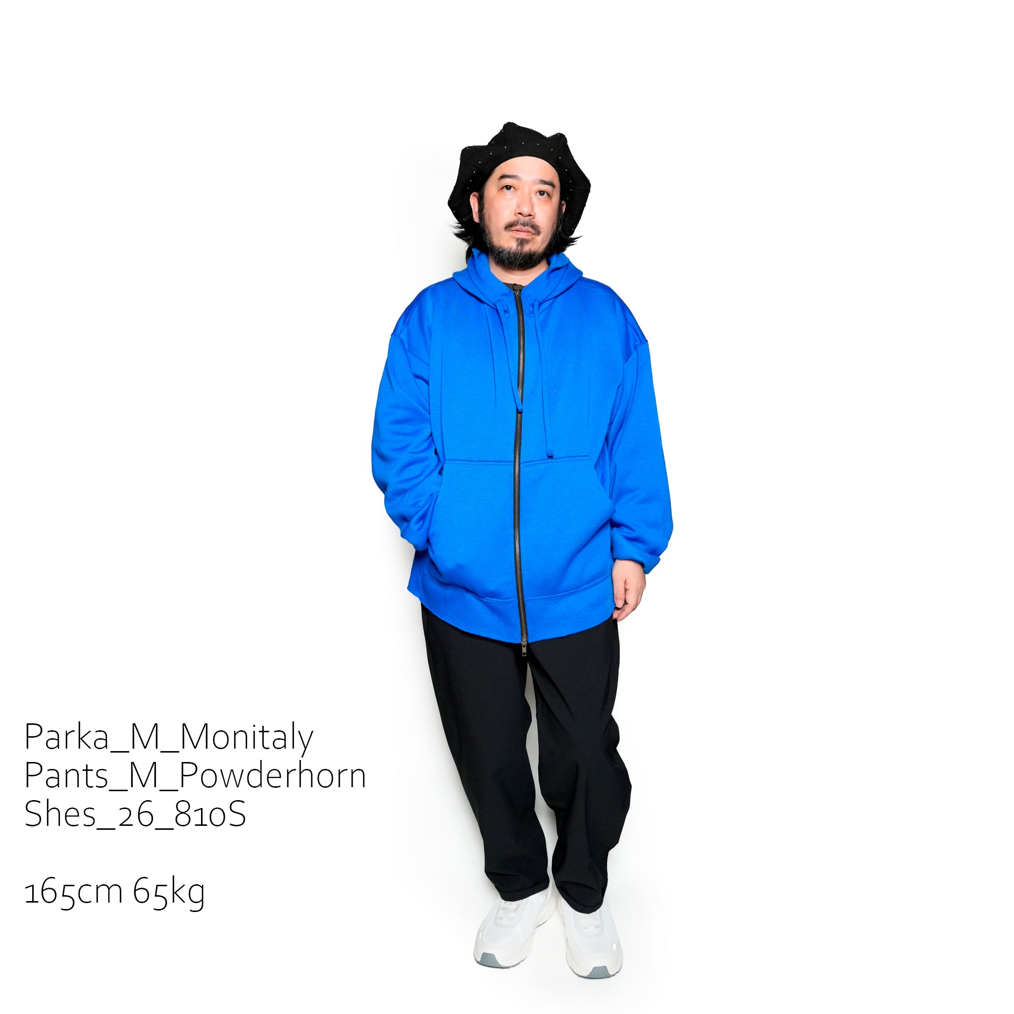 M32706-4_Fleece Royal Blue | Cut Off HoodieJacket | Color:Fleece Royal Blue【MONITALY_モニタリー】