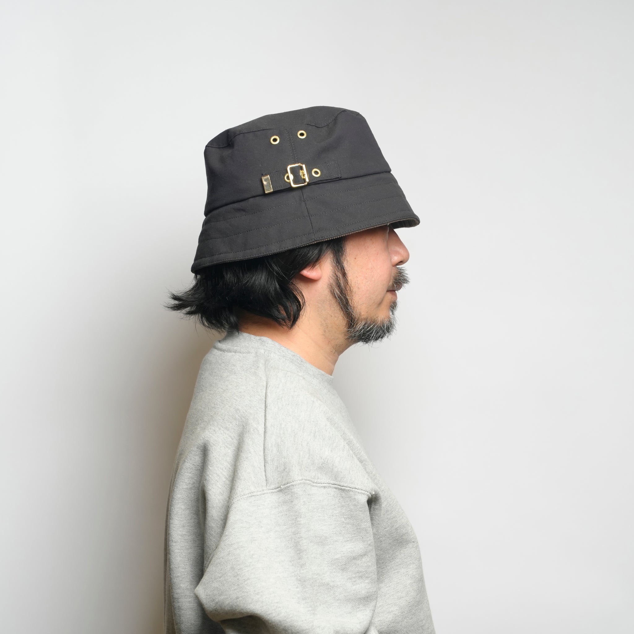 WAX-ish BUCKET HAT | Color_Olive/Charcoal | No_25-3-HTBH01【ORIGINAL JOHN_オリジナルジョン】