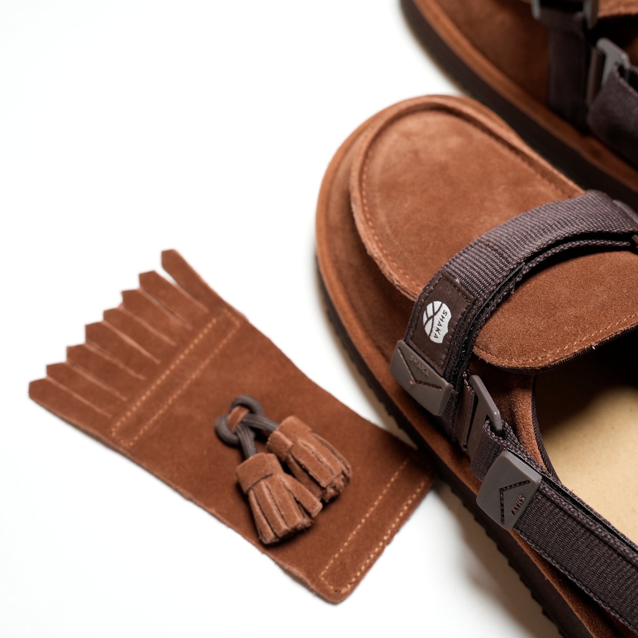 SK-296_Marron 01S | MOC MULE TASSEL SUEDE | Color:Marron 01S【SHAKA_シャカ】