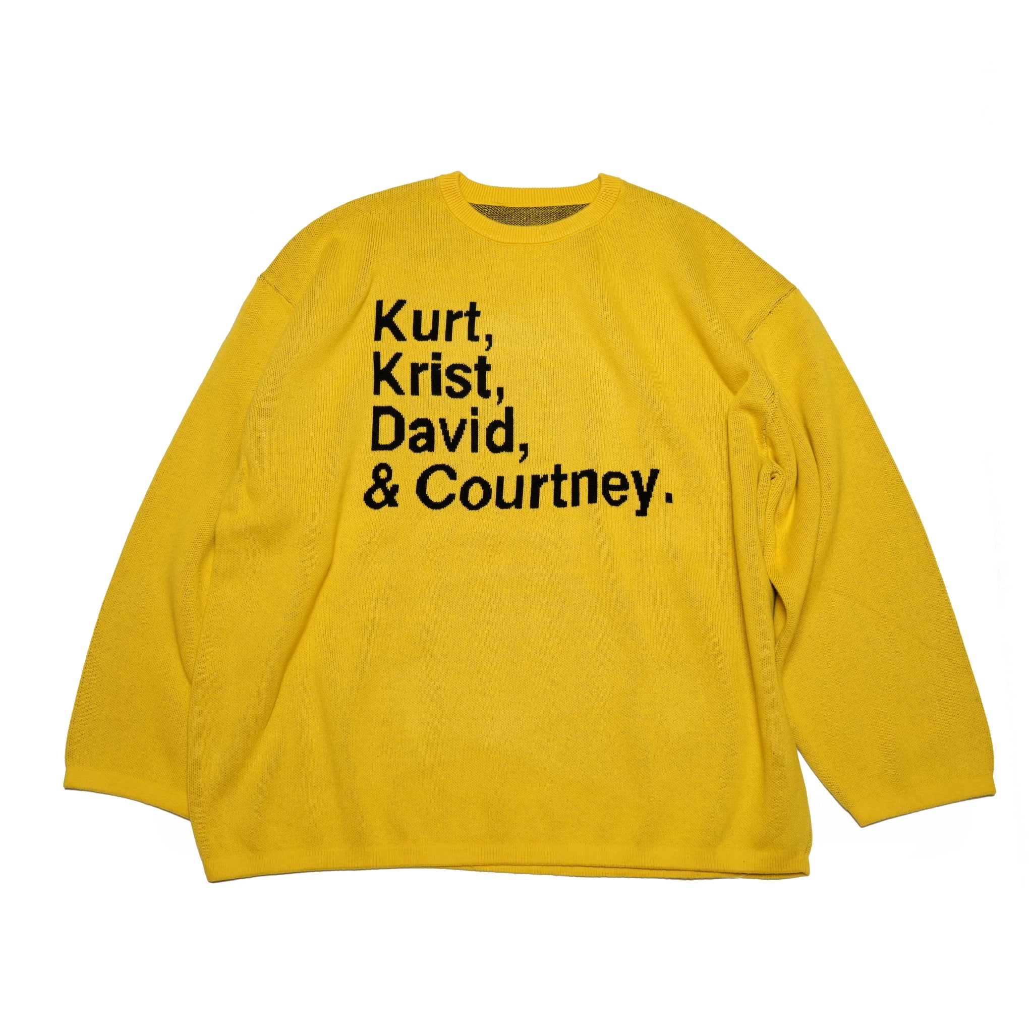 tl24f003_Yellow | KKDC biggest crew swetaer | Color:Yellow【THRIFTY LOOK_スリフティールック】