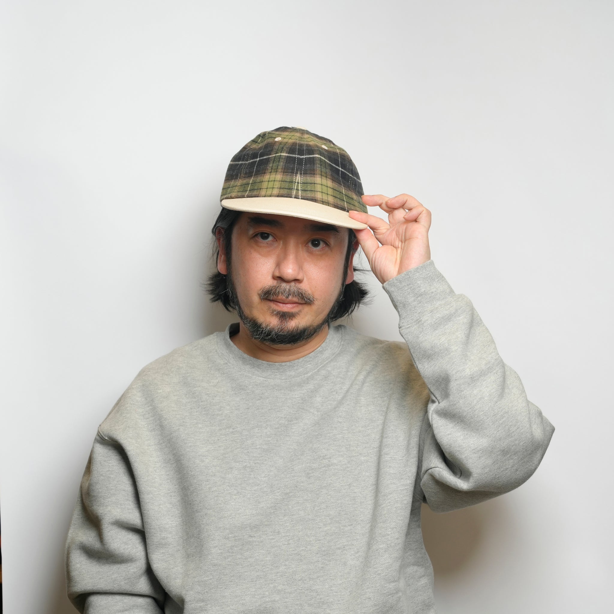 6 panel long brim cap | Color_Green(C) | No_stf-001-green(c)【SHARE THE FANTASY_シェアザファンタジー】